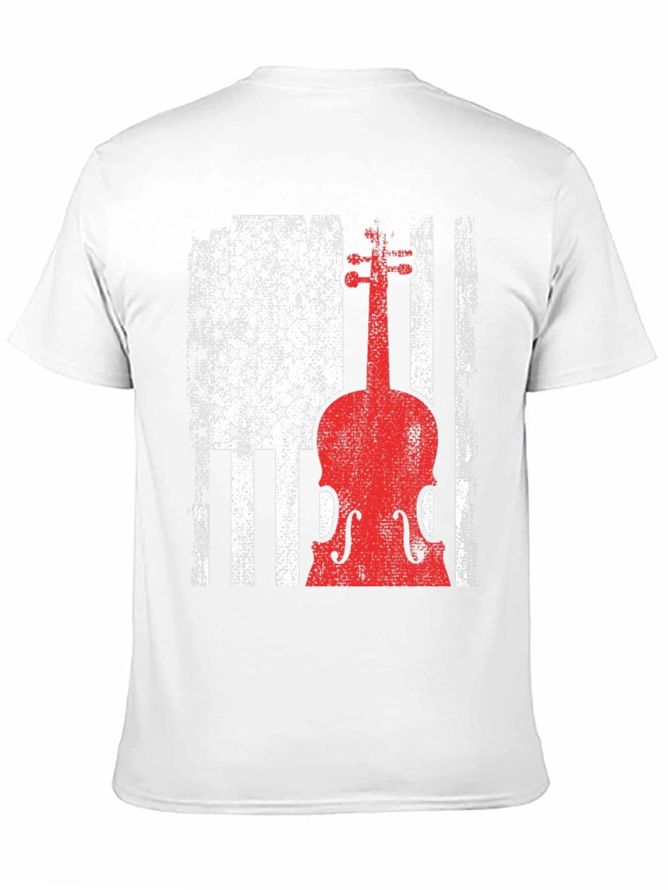 American Flag Violin Graphic T-Shirt