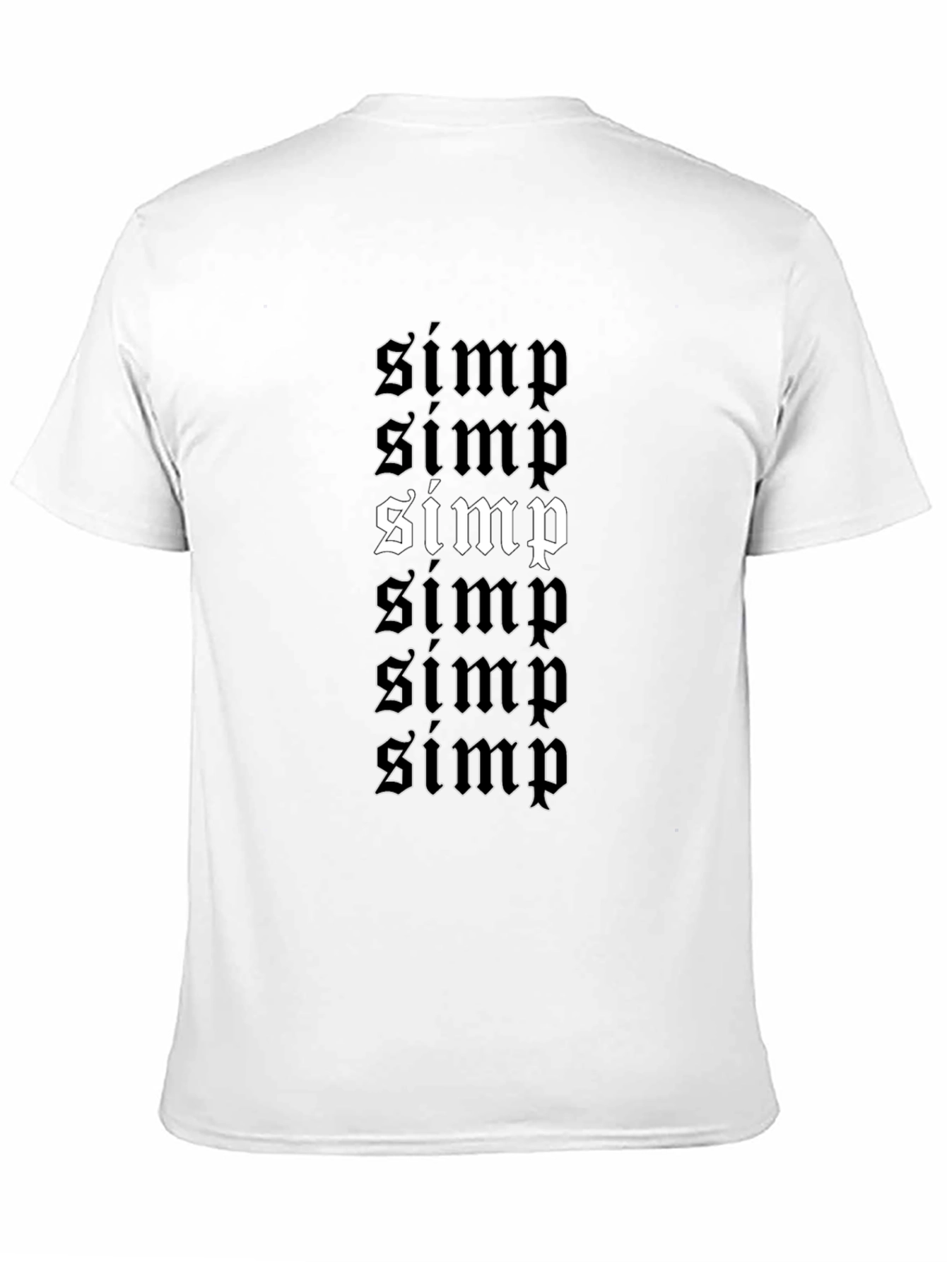 Simp Graphic Print T-Shirt - Black