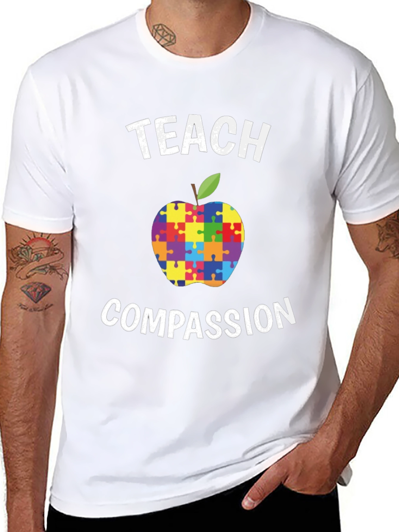 Teach Compassion Autism Awareness T-Shirt