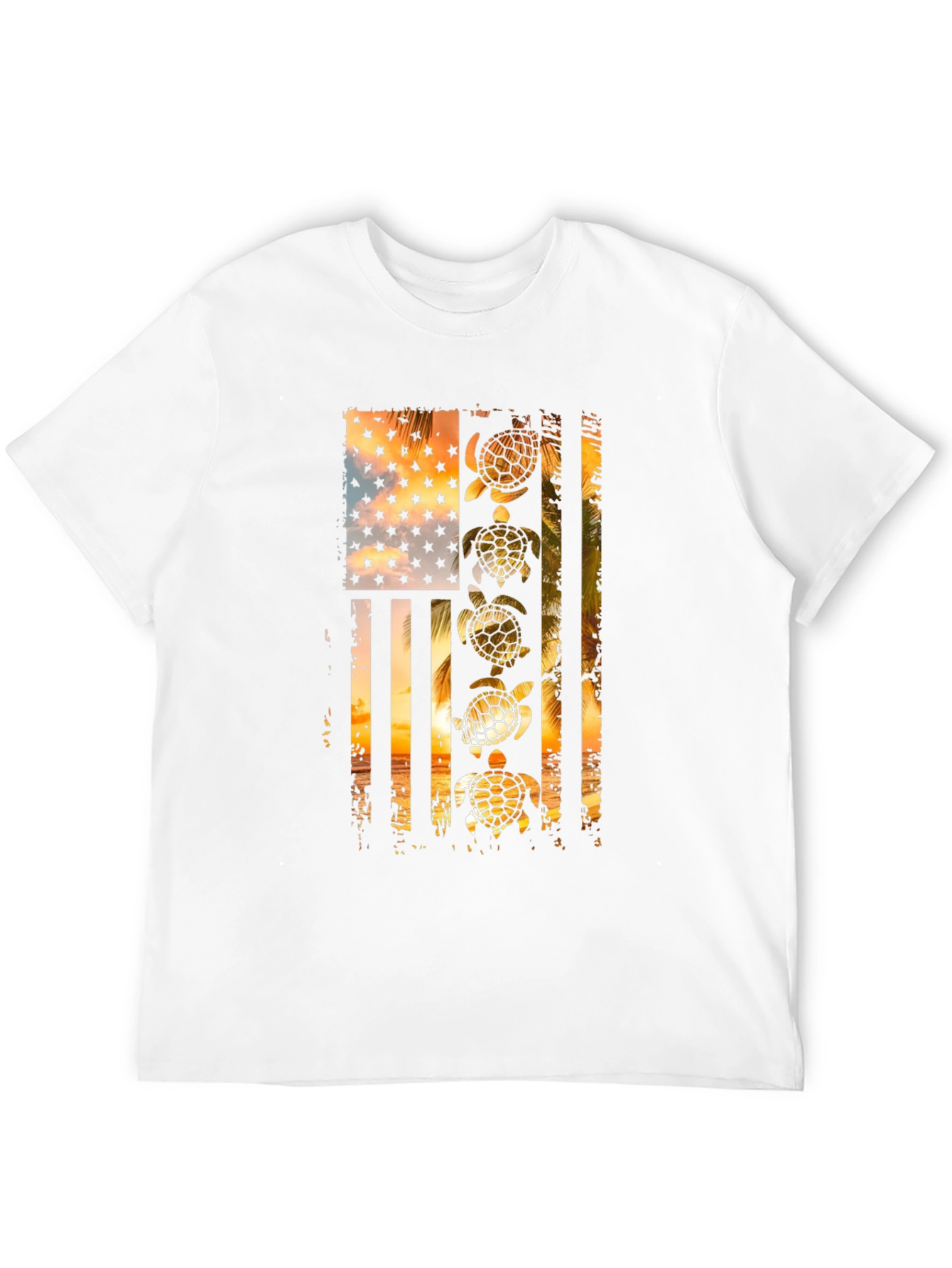 American Flag Sea Turtle Graphic Tee