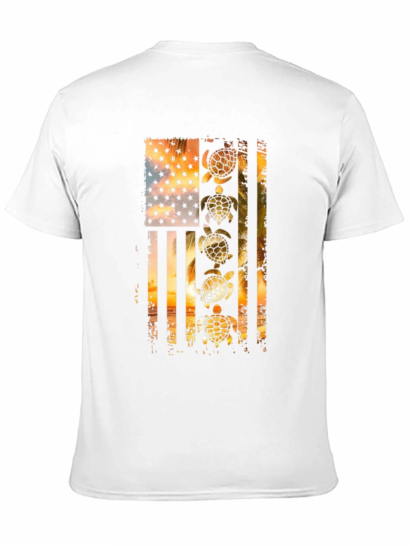 American Flag Sea Turtle Graphic Tee