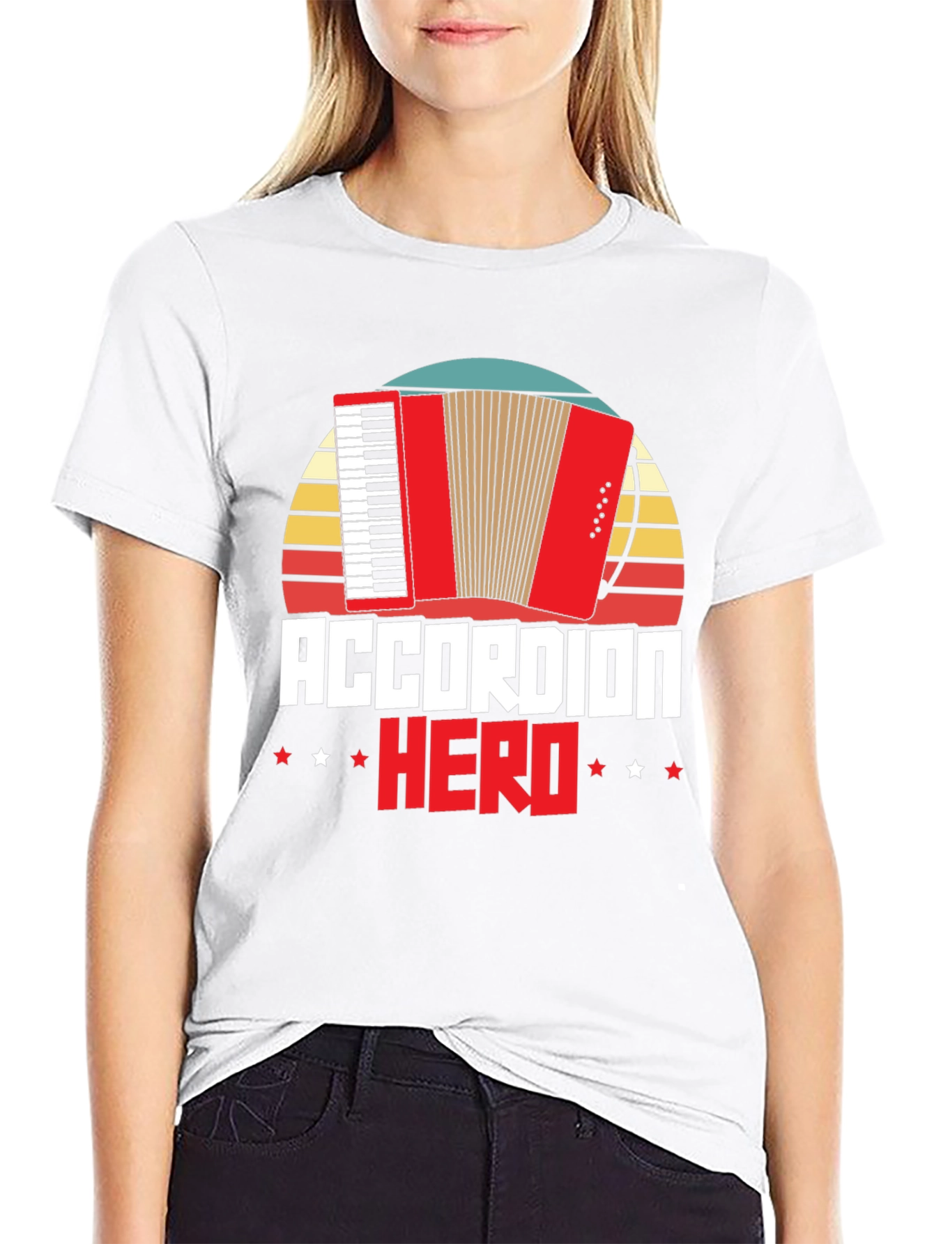 Accordion Hero Graphic Tee Shirt
