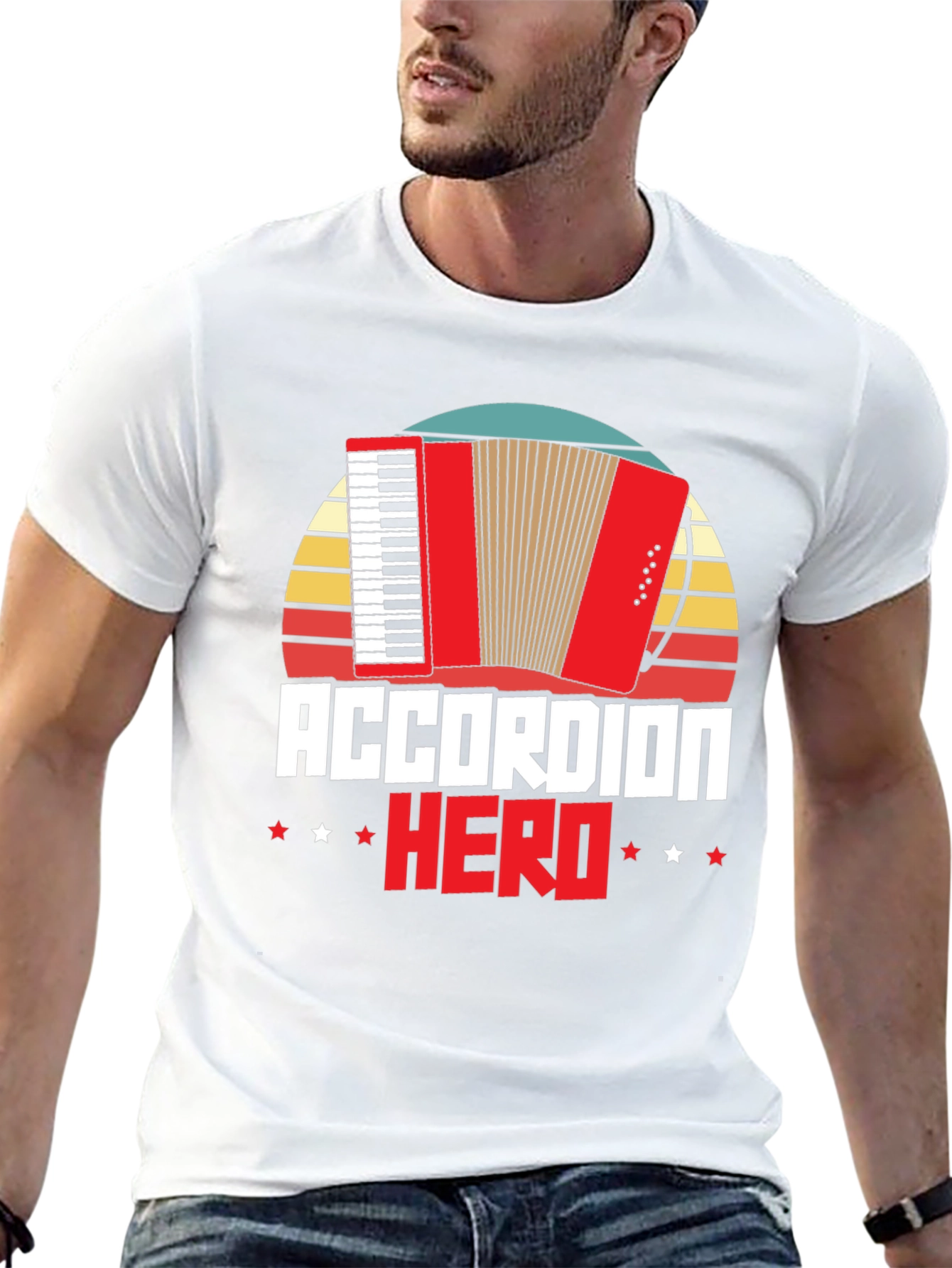 Accordion Hero Graphic Tee Shirt