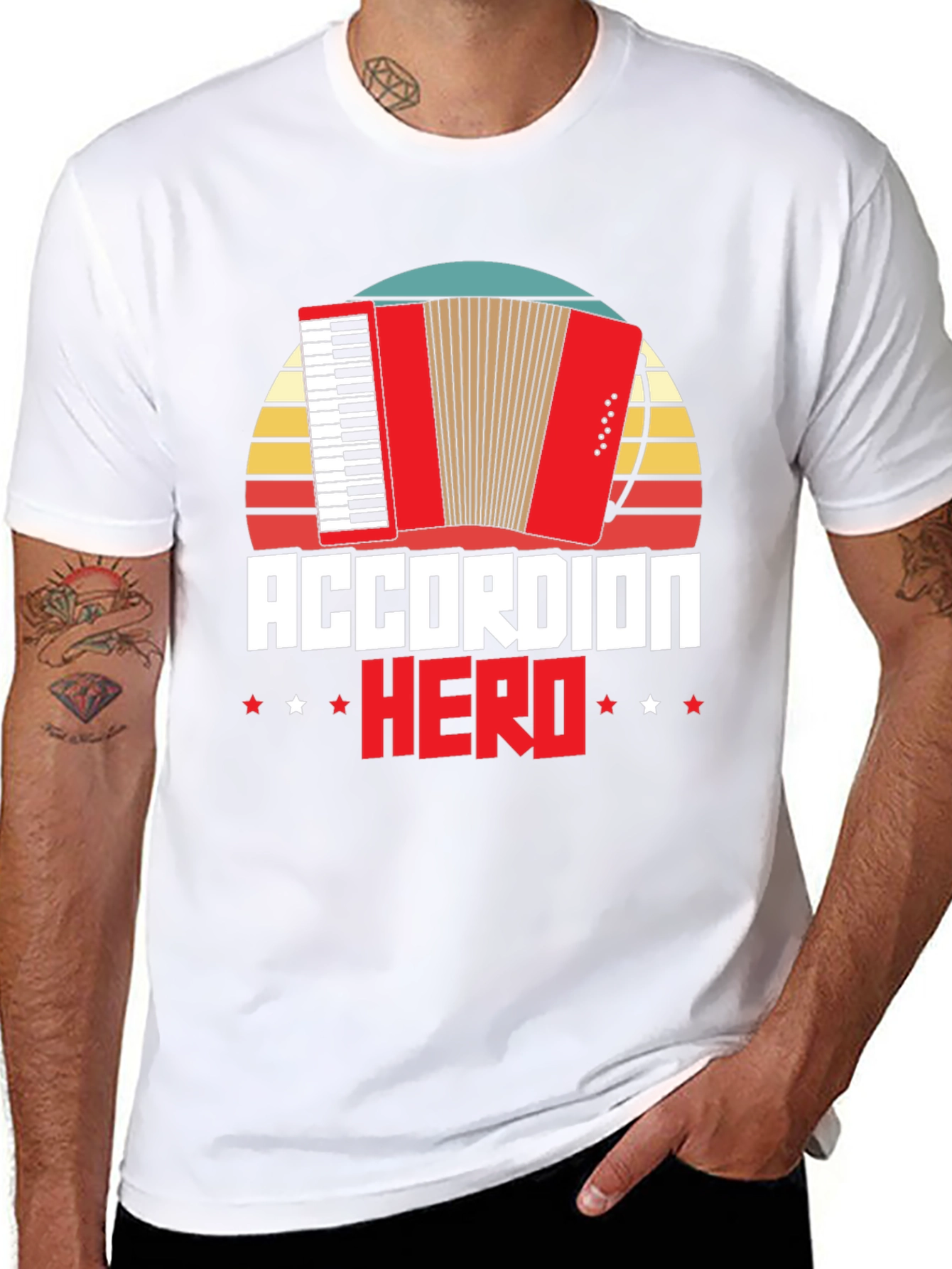 Accordion Hero Graphic Tee Shirt