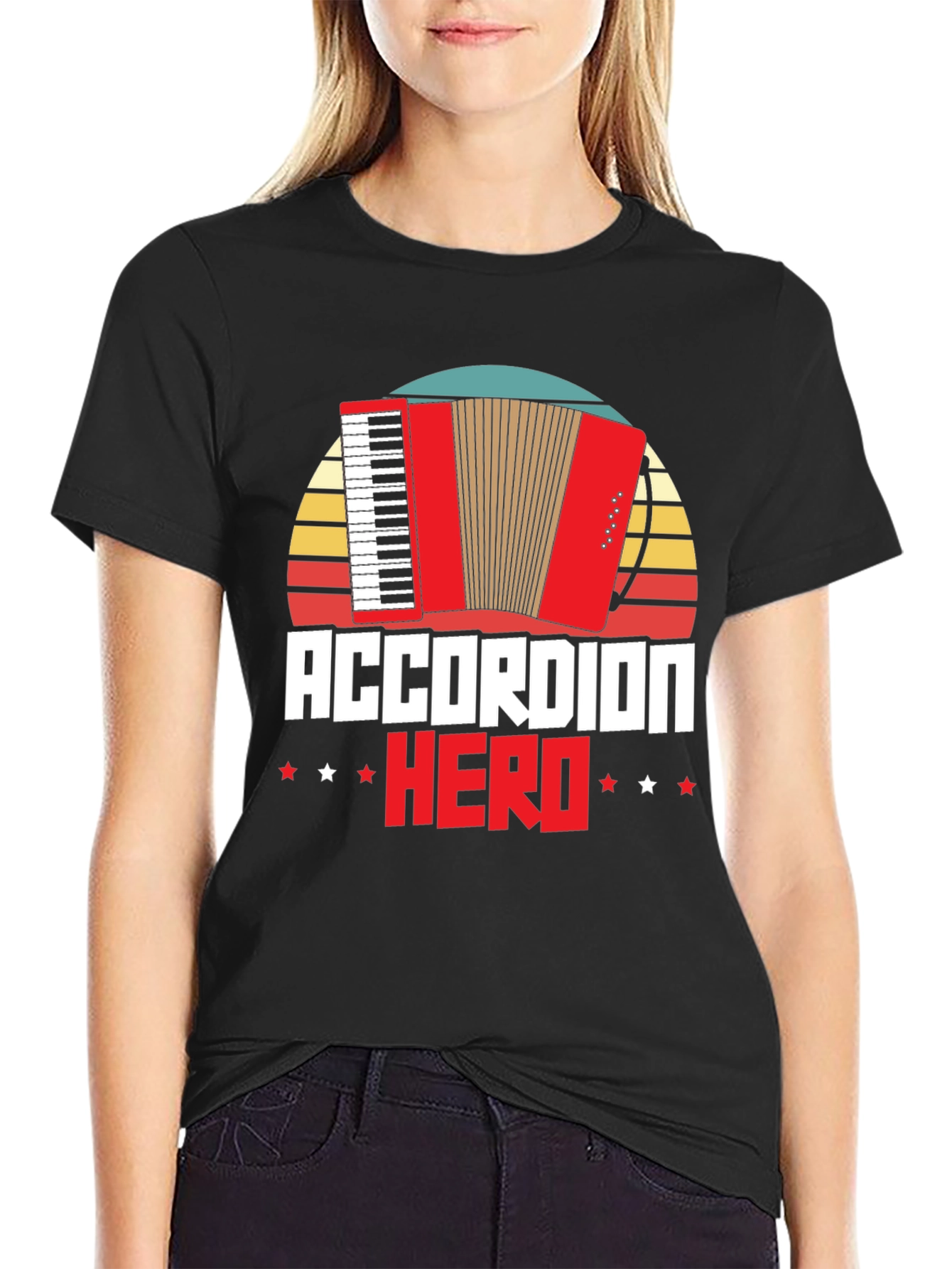Accordion Hero Graphic Tee Shirt