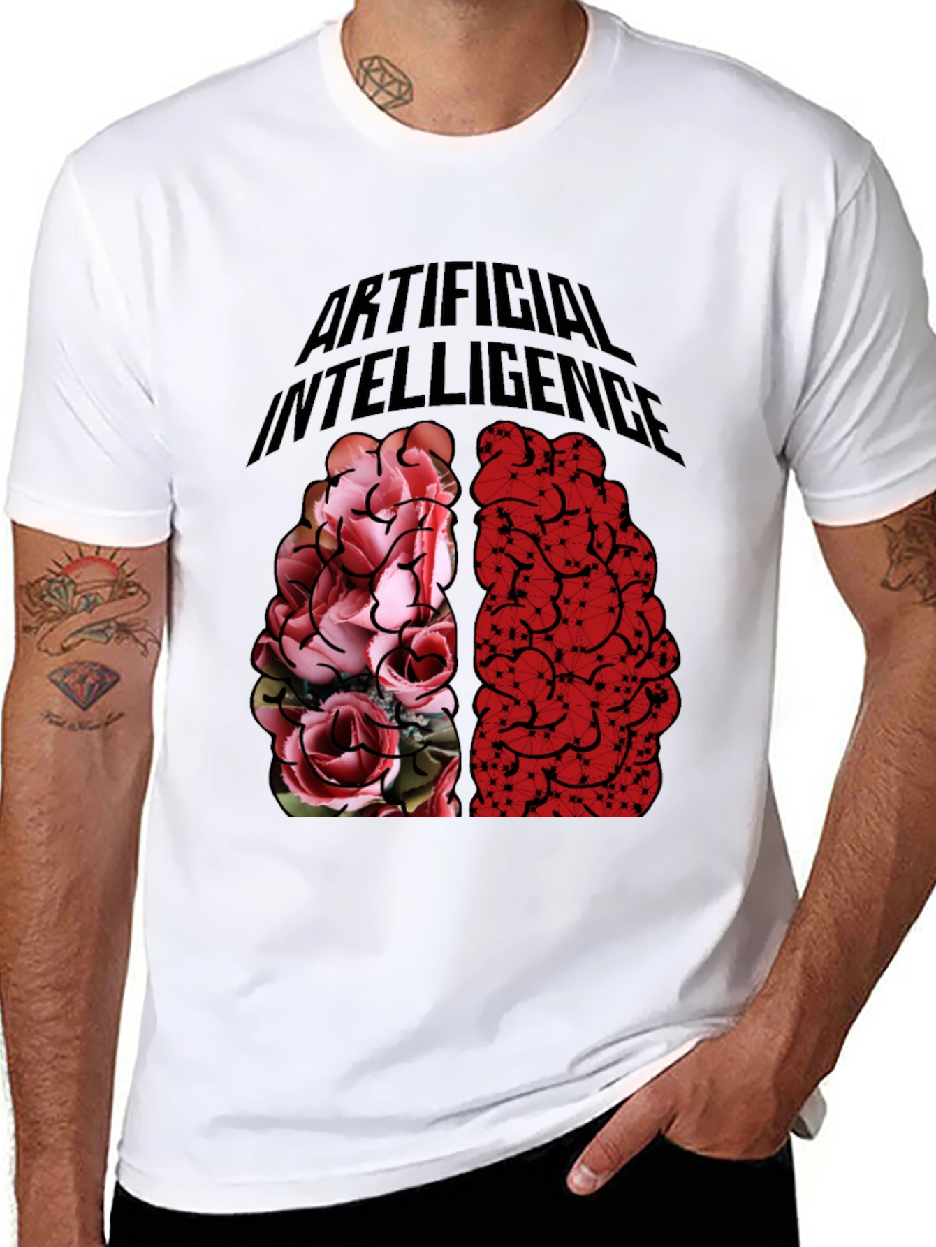 Artificial Intelligence Brain Graphic T-Shirt