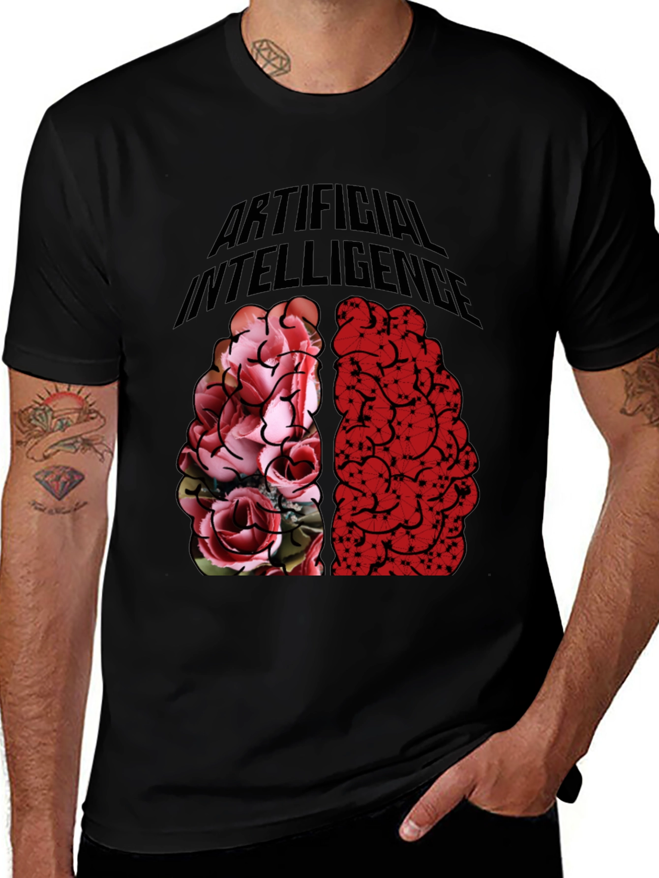 Artificial Intelligence Brain Graphic T-Shirt