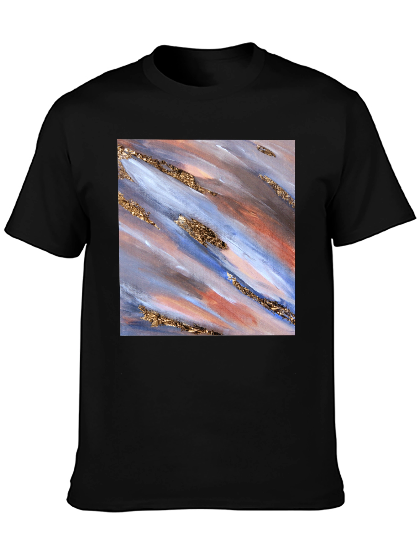 Abstract Art Print Black T-Shirt