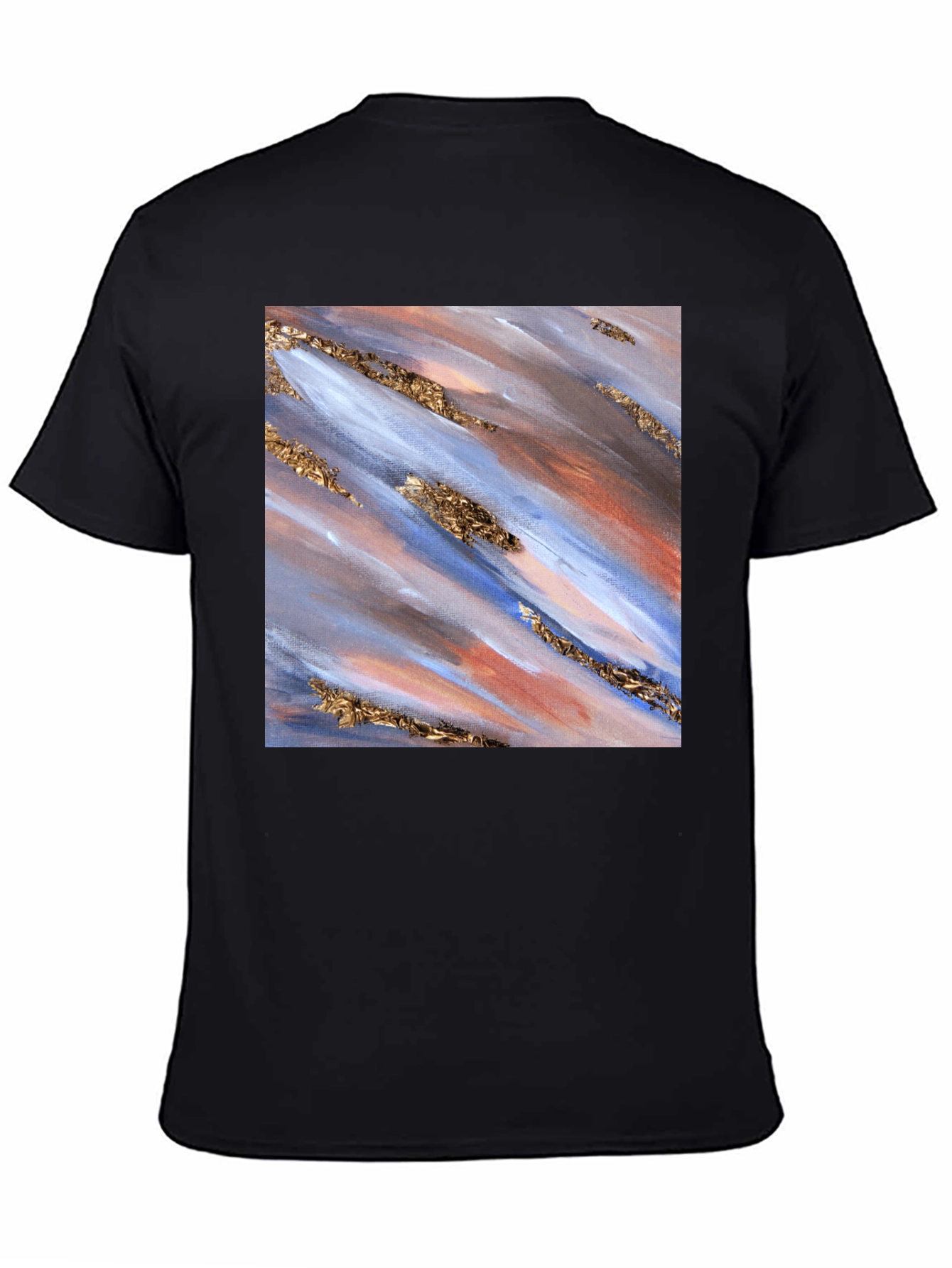Abstract Art Print Black T-Shirt