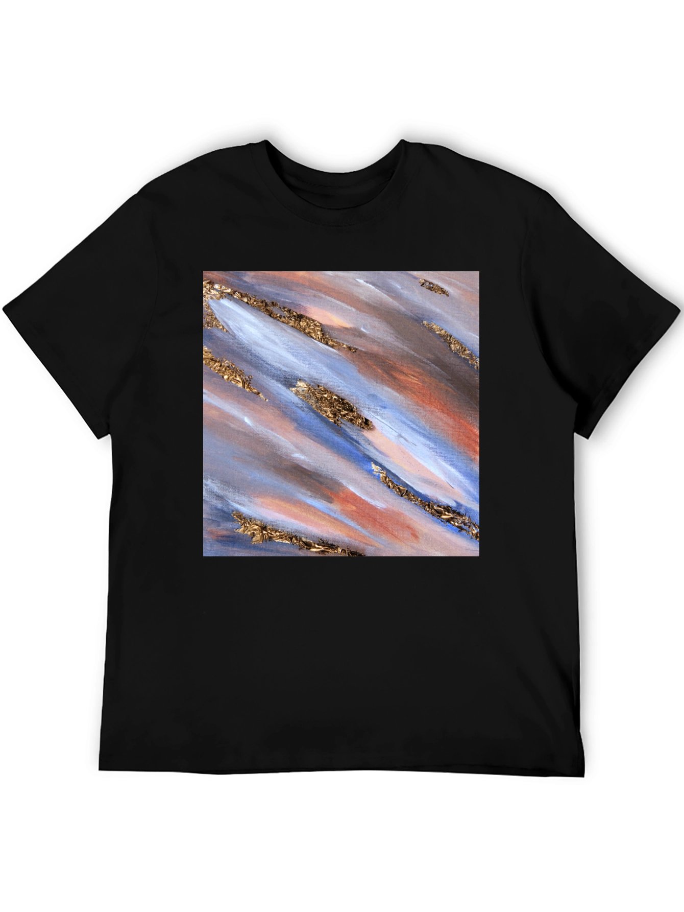 Abstract Art Print Black T-Shirt