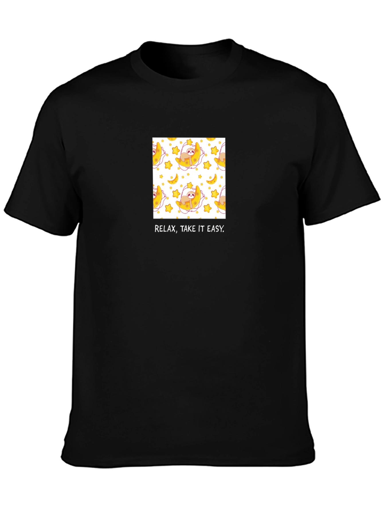 Relax Take it Easy Sloth Moon T-Shirt