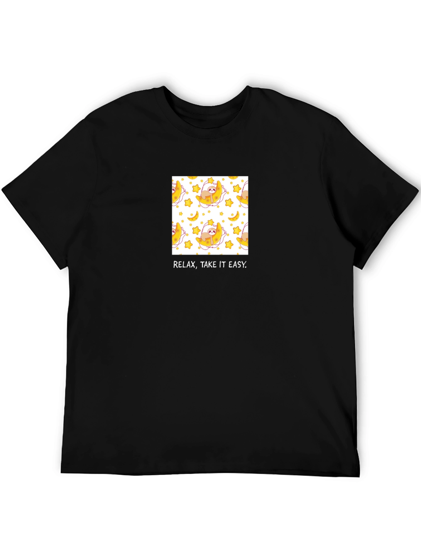 Relax Take it Easy Sloth Moon T-Shirt