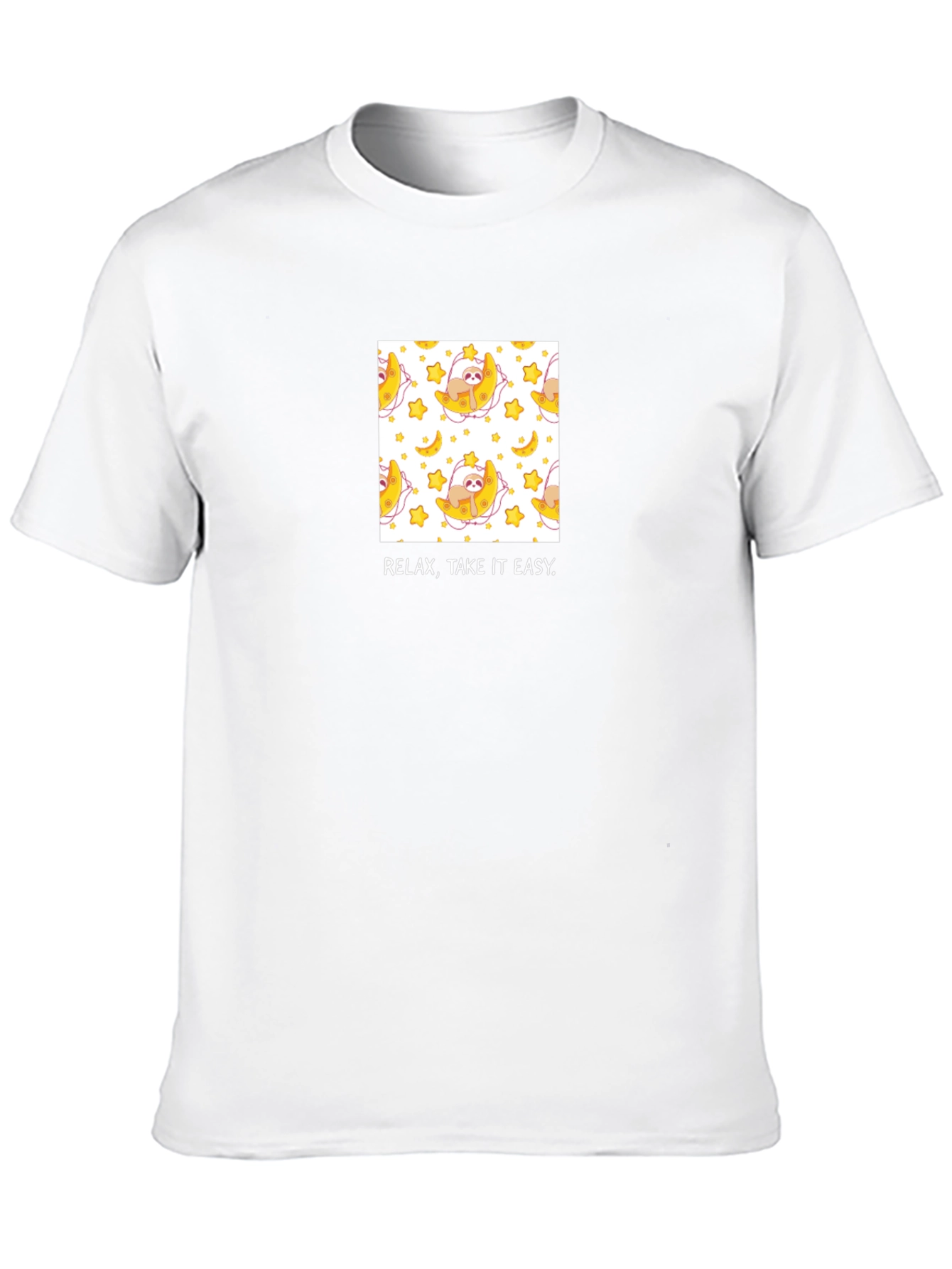 Relax Take it Easy Sloth Moon T-Shirt