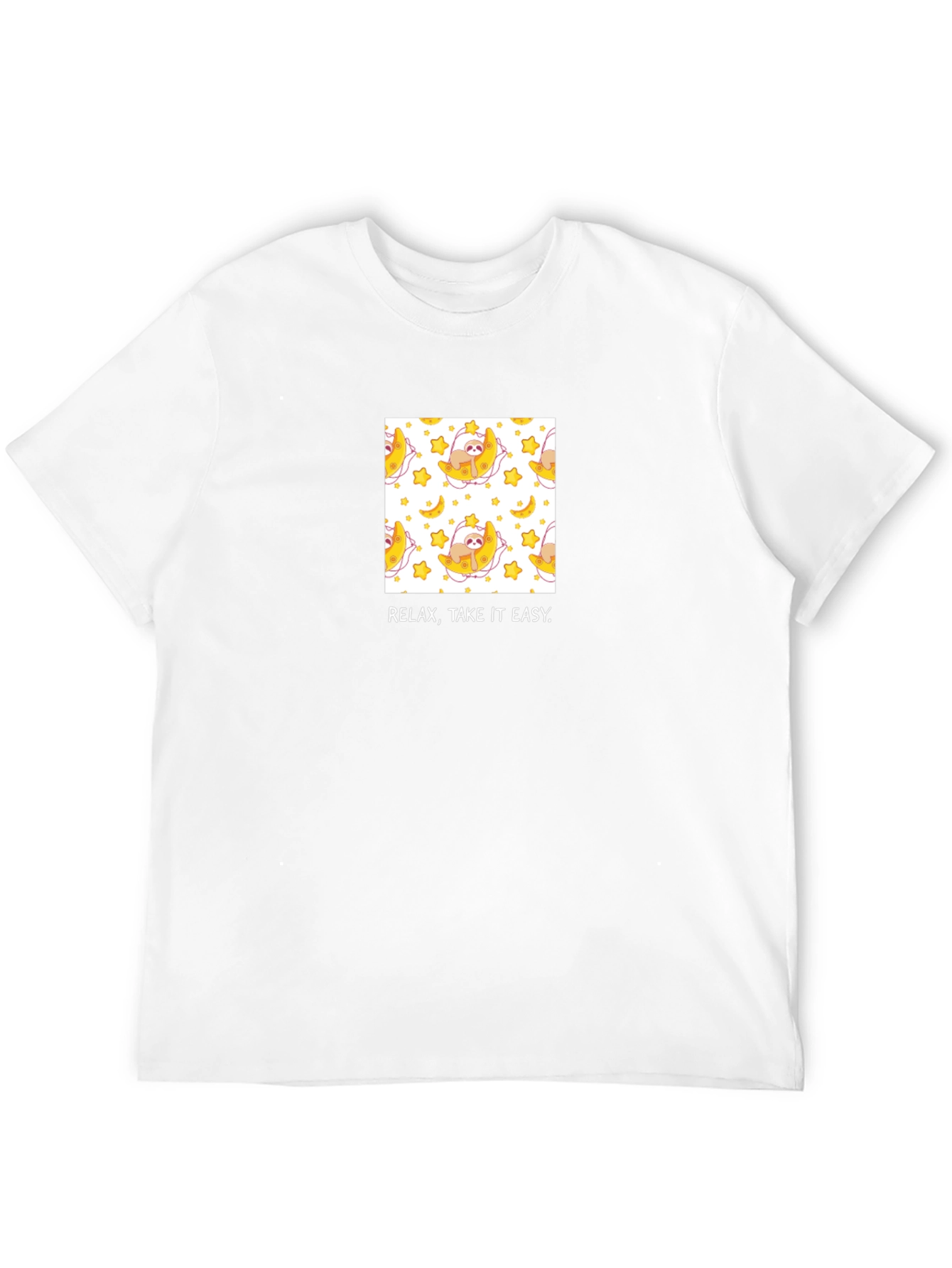 Relax Take it Easy Sloth Moon T-Shirt