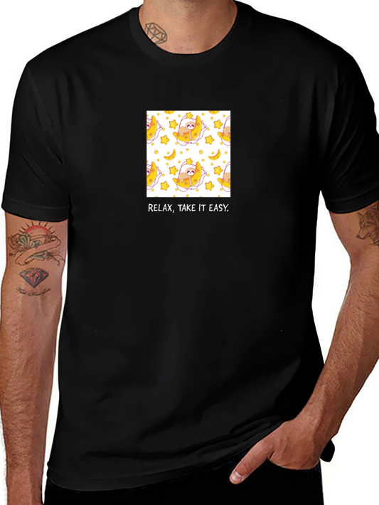 Relax Take it Easy Sloth Moon T-Shirt