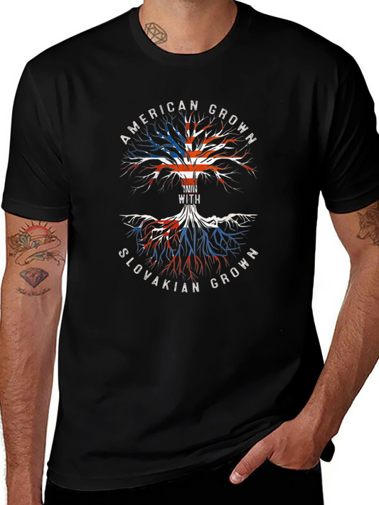 American Slovakian Heritage Grown Tree T-Shirt