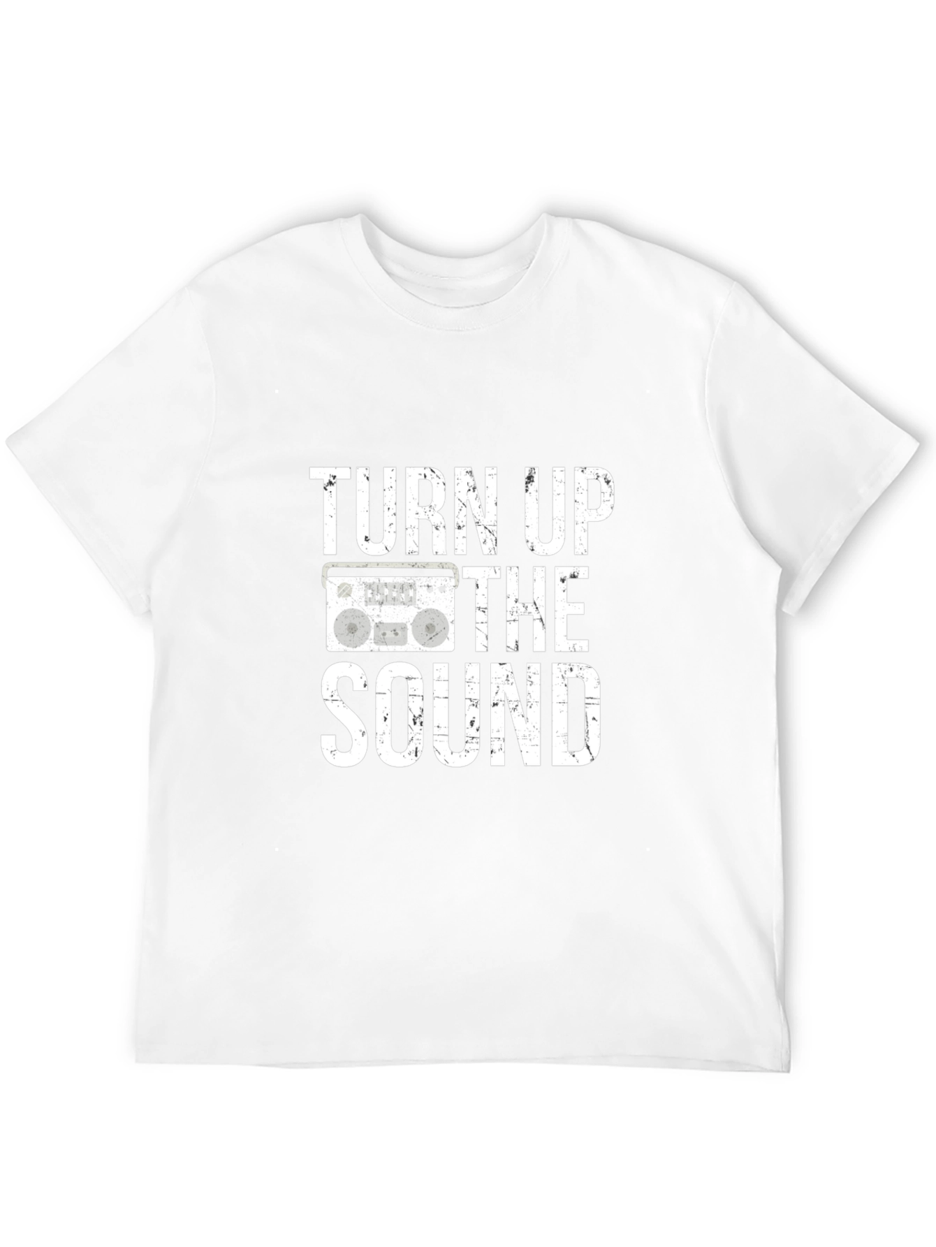 Turn Up The Sound Black Graphic Tee Shirt
