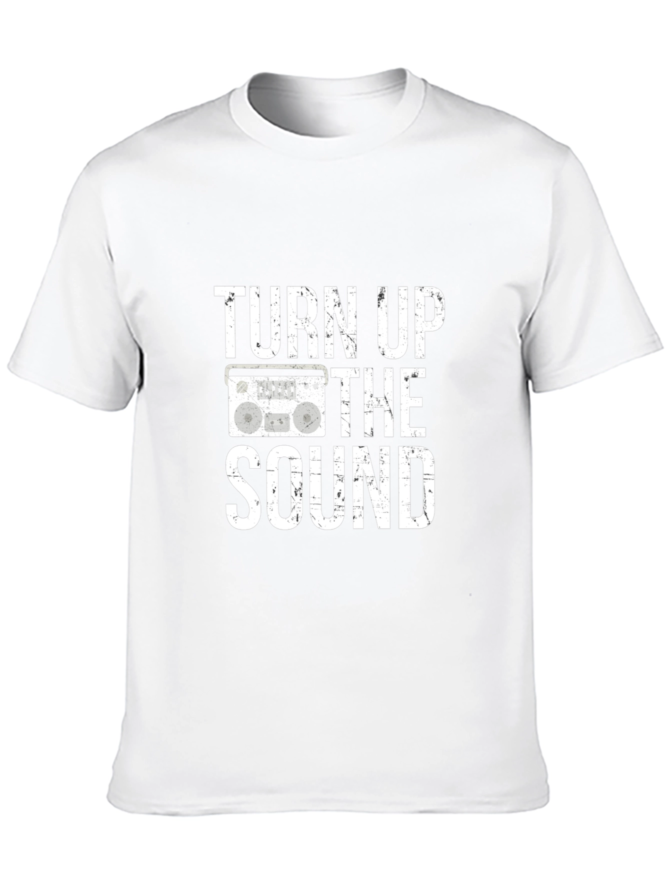 Turn Up The Sound Black Graphic Tee Shirt