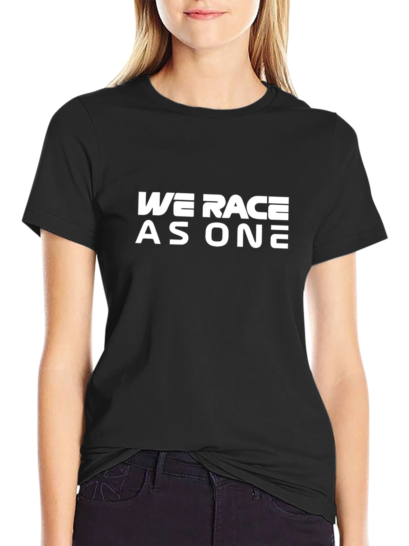 We Race As One Black T-Shirt