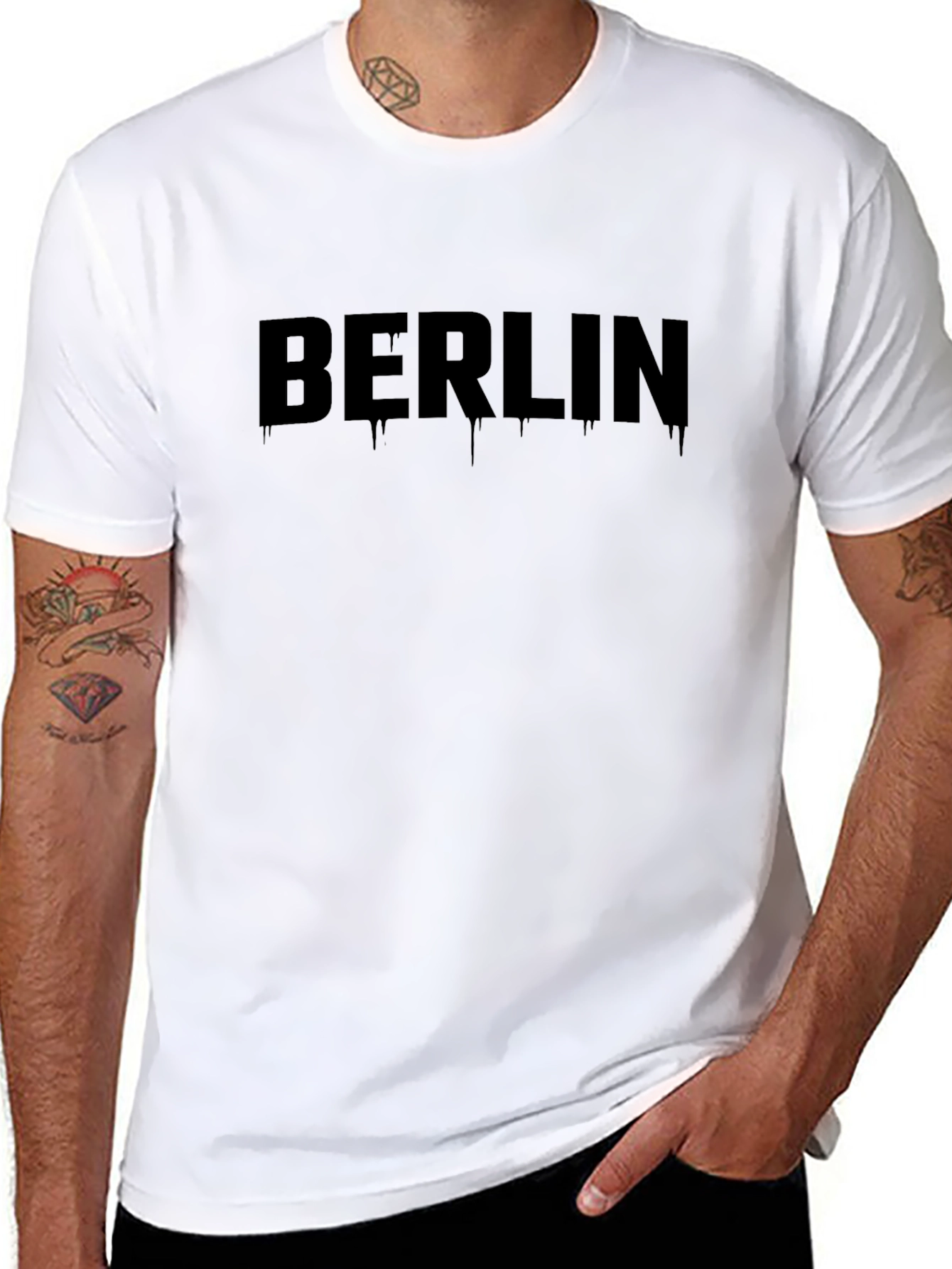 Berlin Graphic Tee - Mens Black Casual T-Shirt