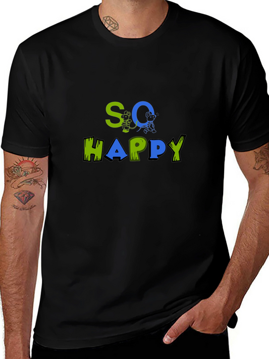 So Happy Graphic T-Shirt - Fun Colorful Design