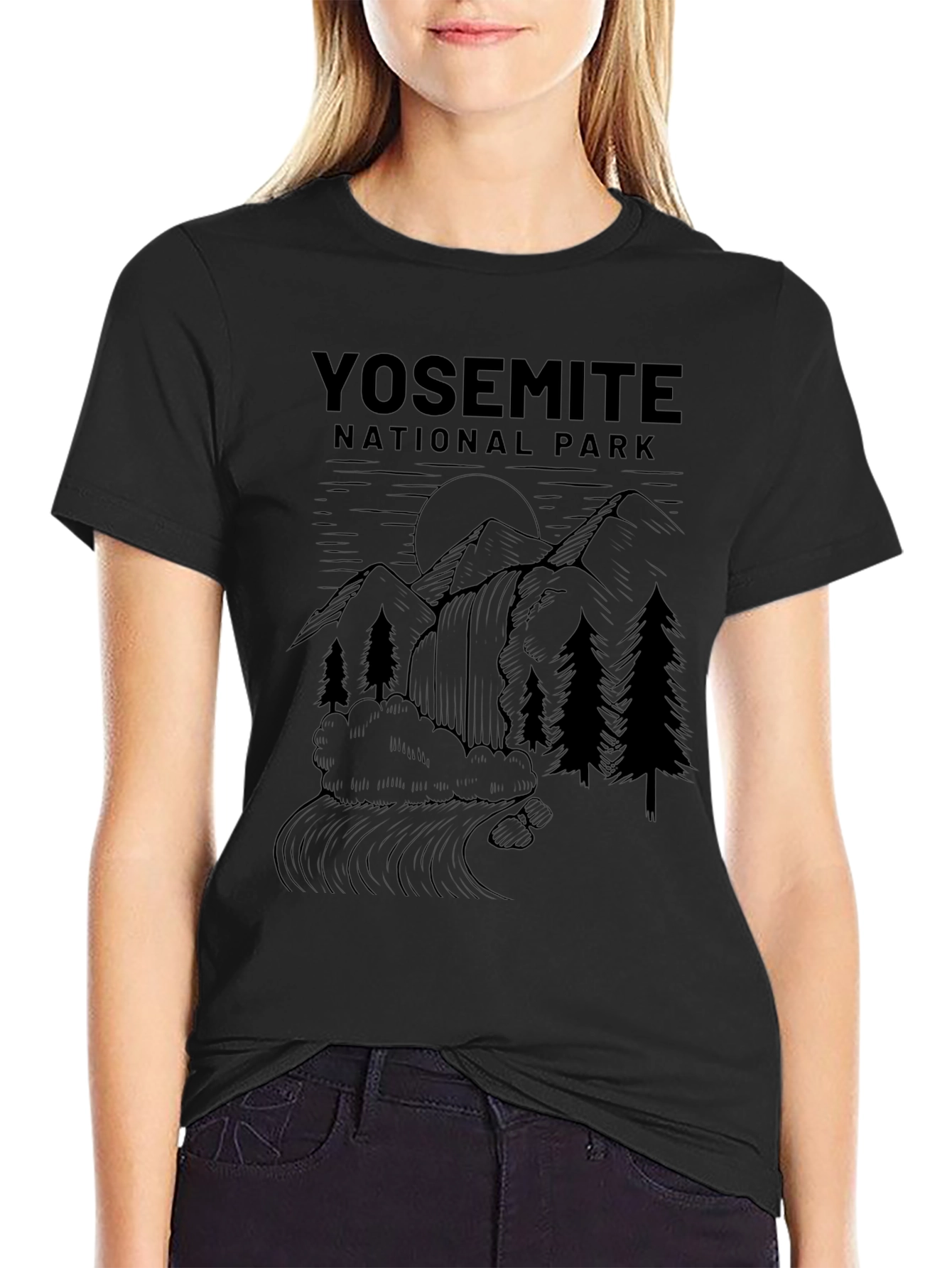 Yosemite National Park Graphic Tee - Black