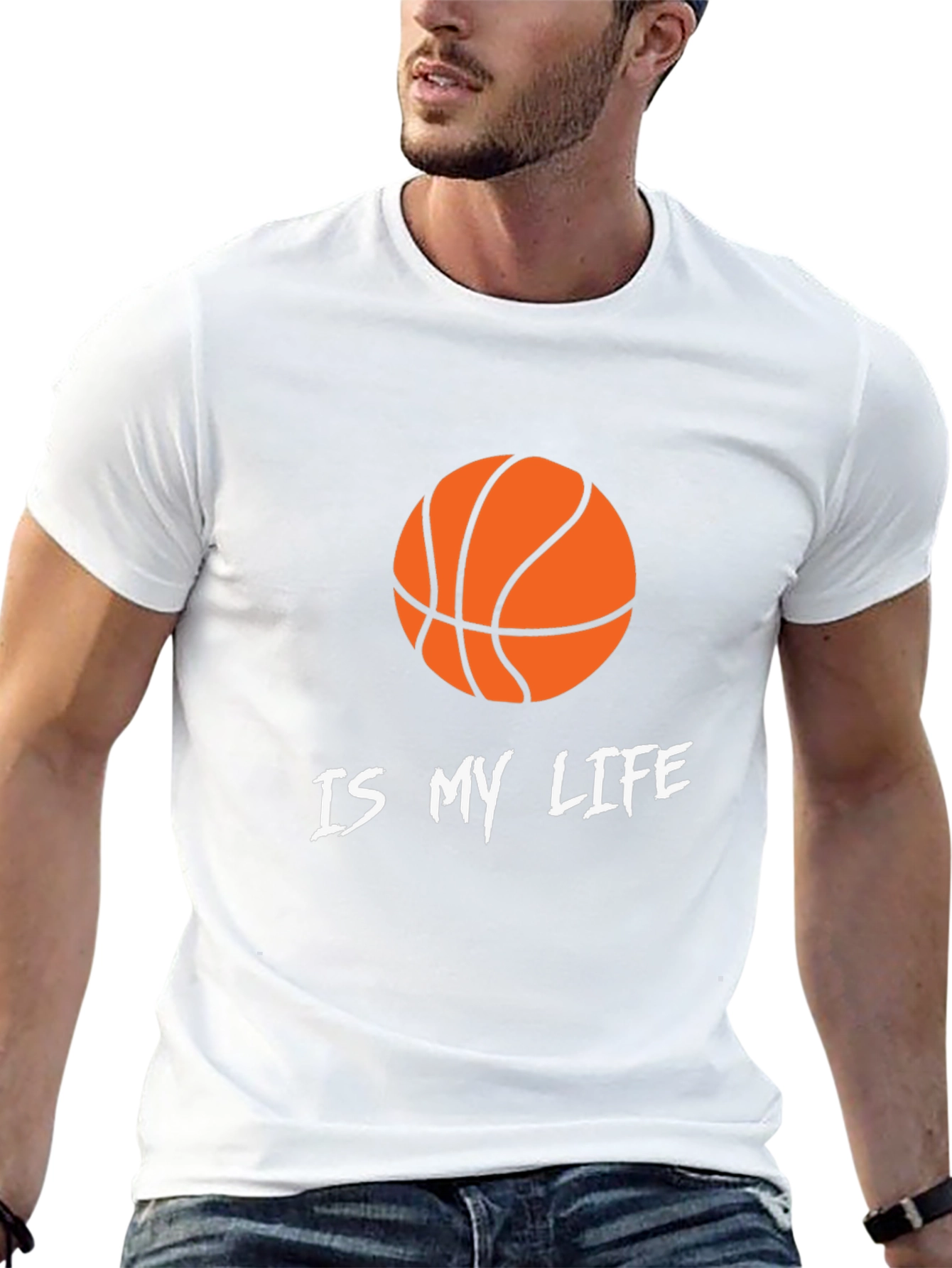 Basketball Is My Life Graphic Tee - Black