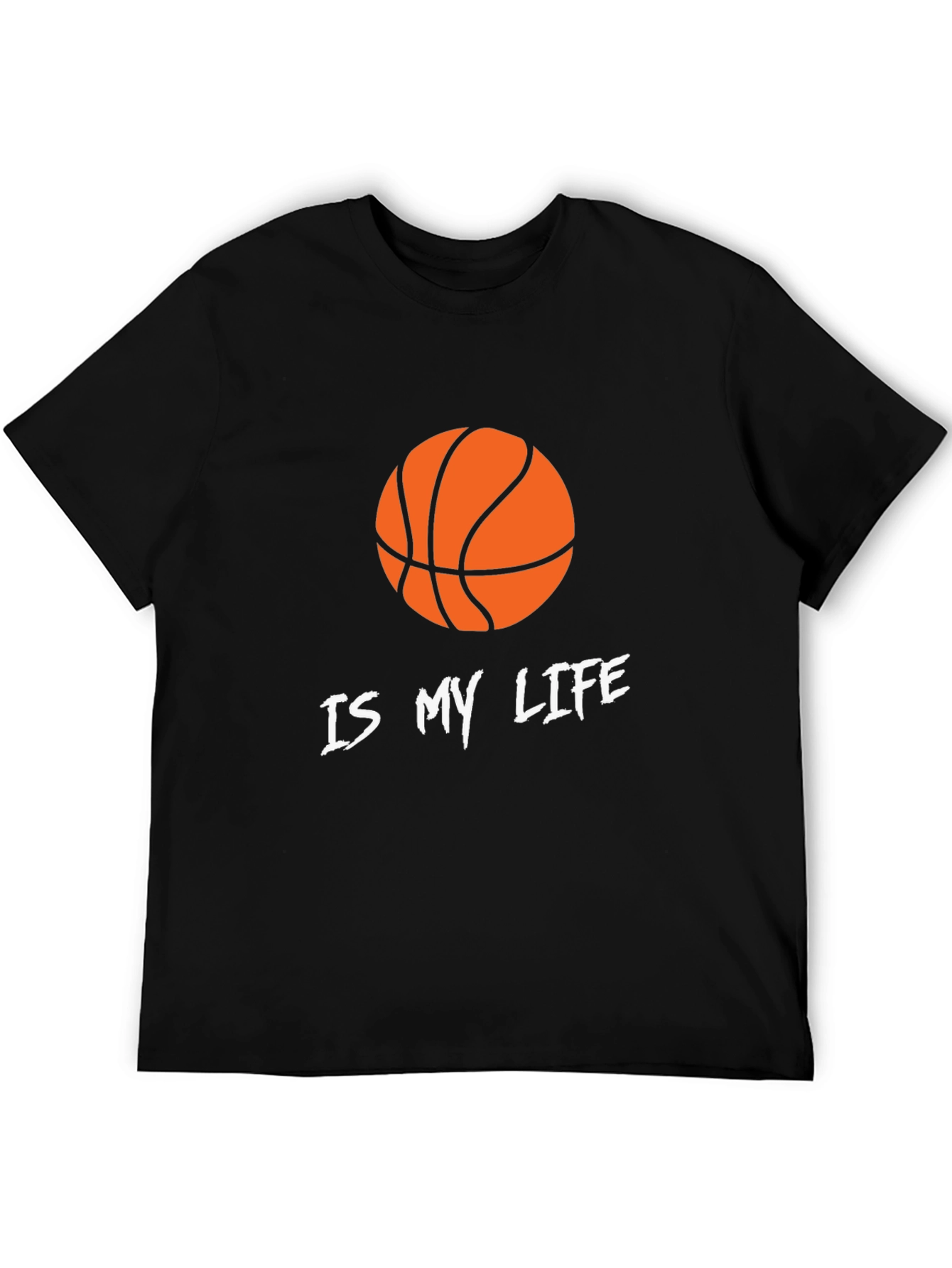 Basketball Is My Life Graphic Tee - Black