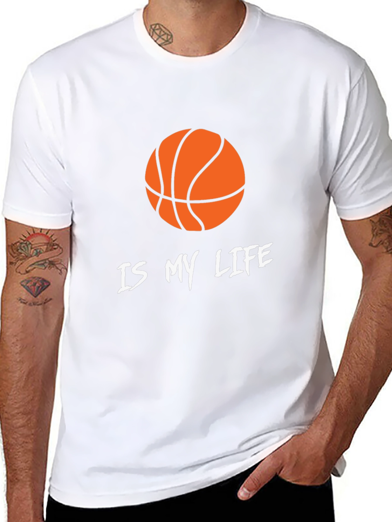 Basketball Is My Life Graphic Tee - Black