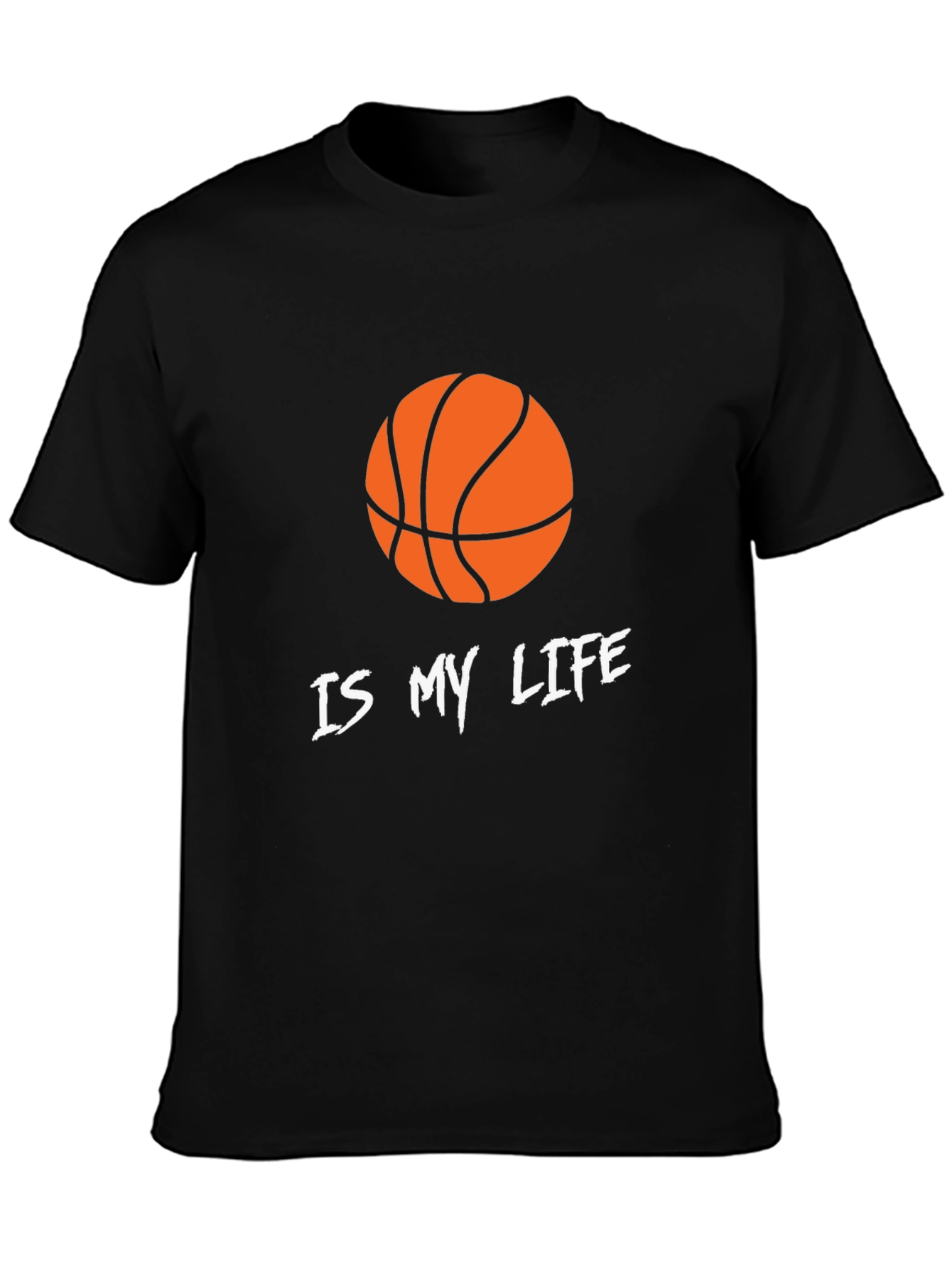 Basketball Is My Life Graphic Tee - Black