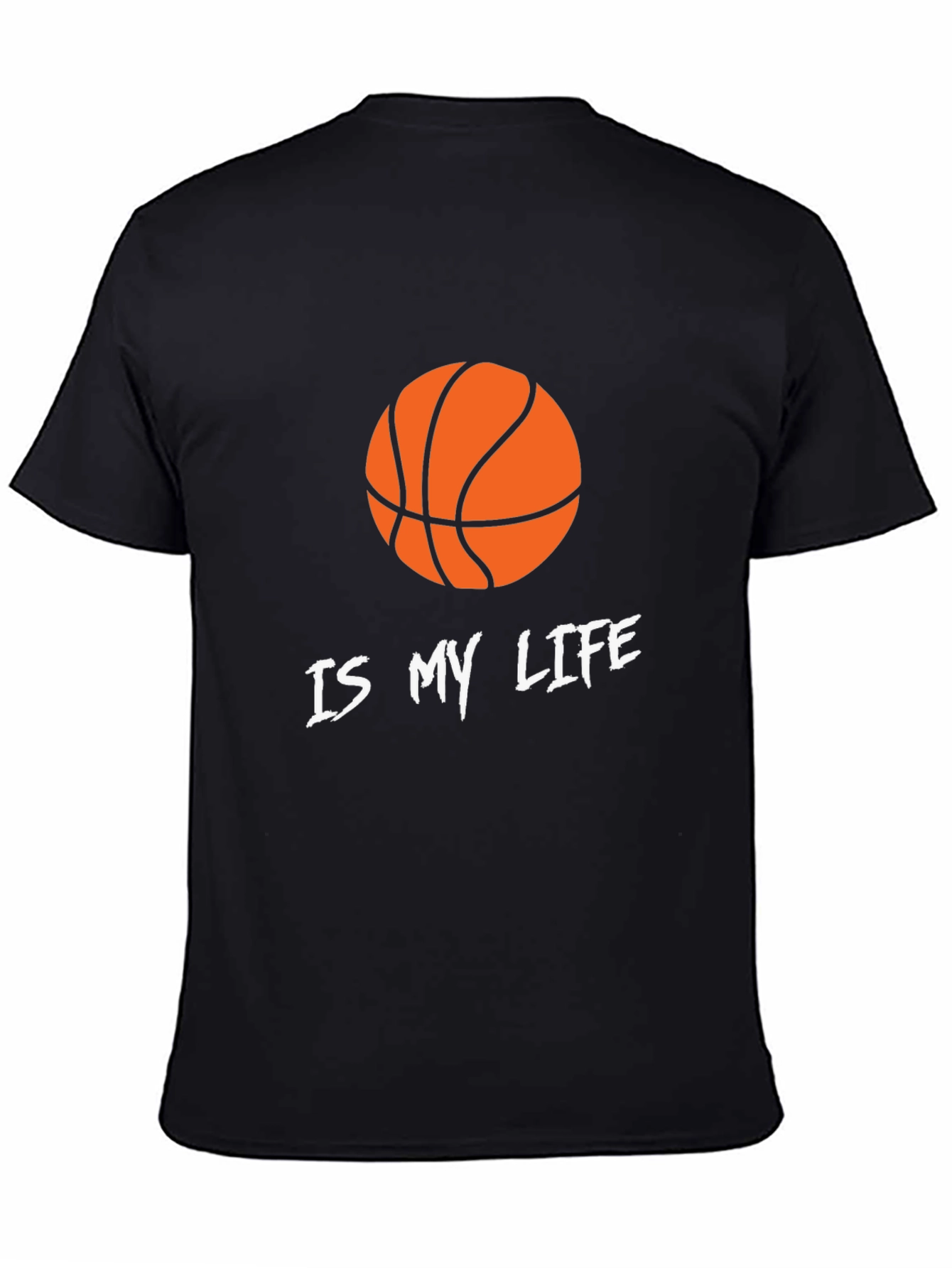 Basketball Is My Life Graphic Tee - Black