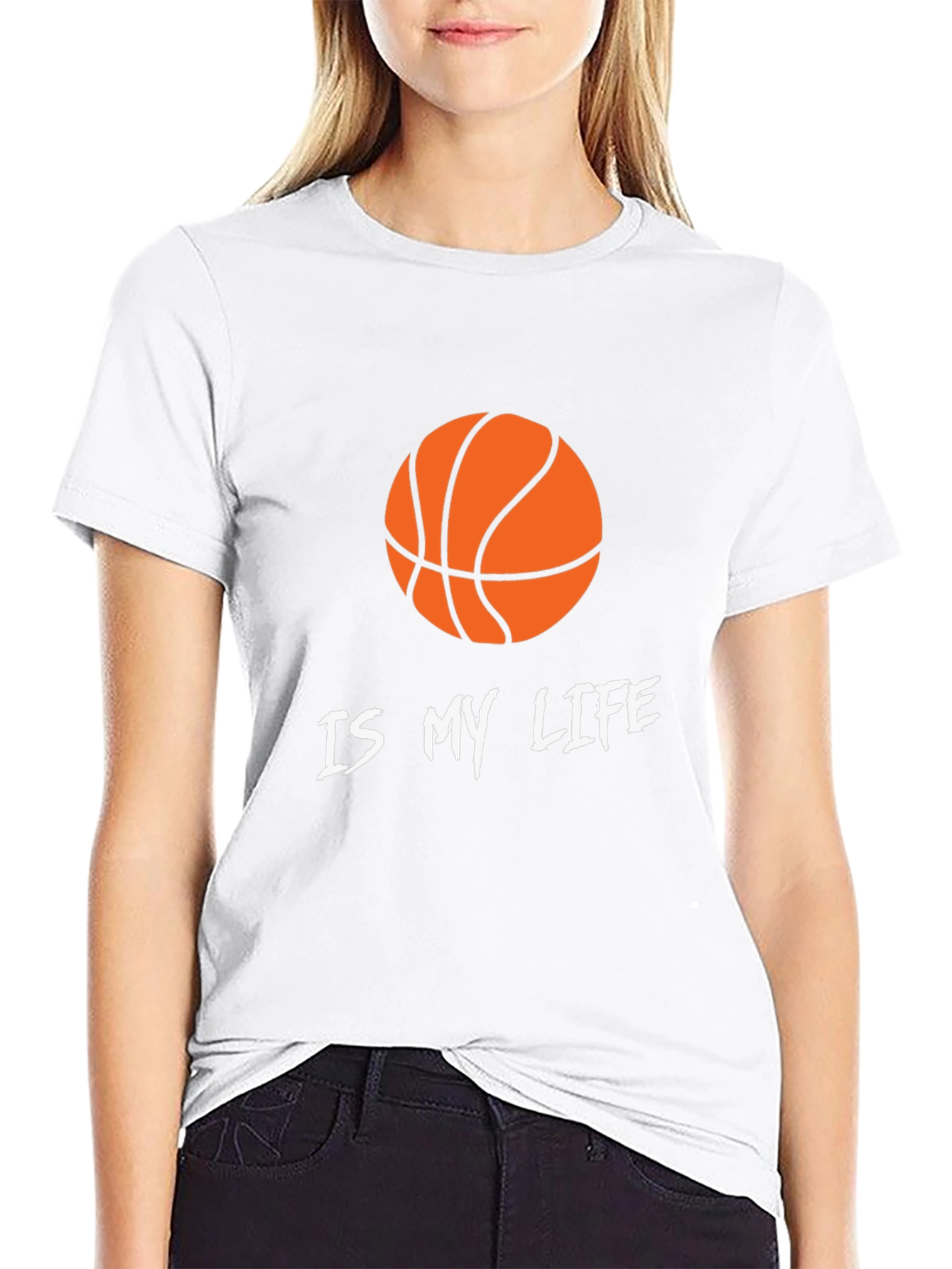 Basketball Is My Life Graphic Tee - Black