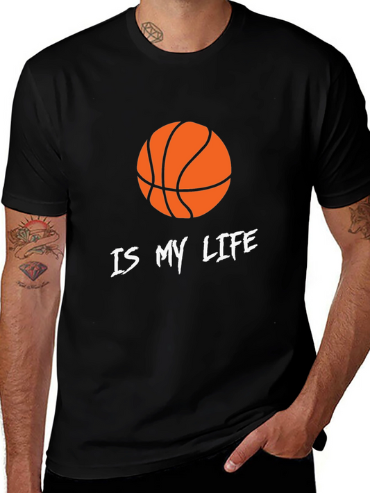 Basketball Is My Life Graphic Tee - Black