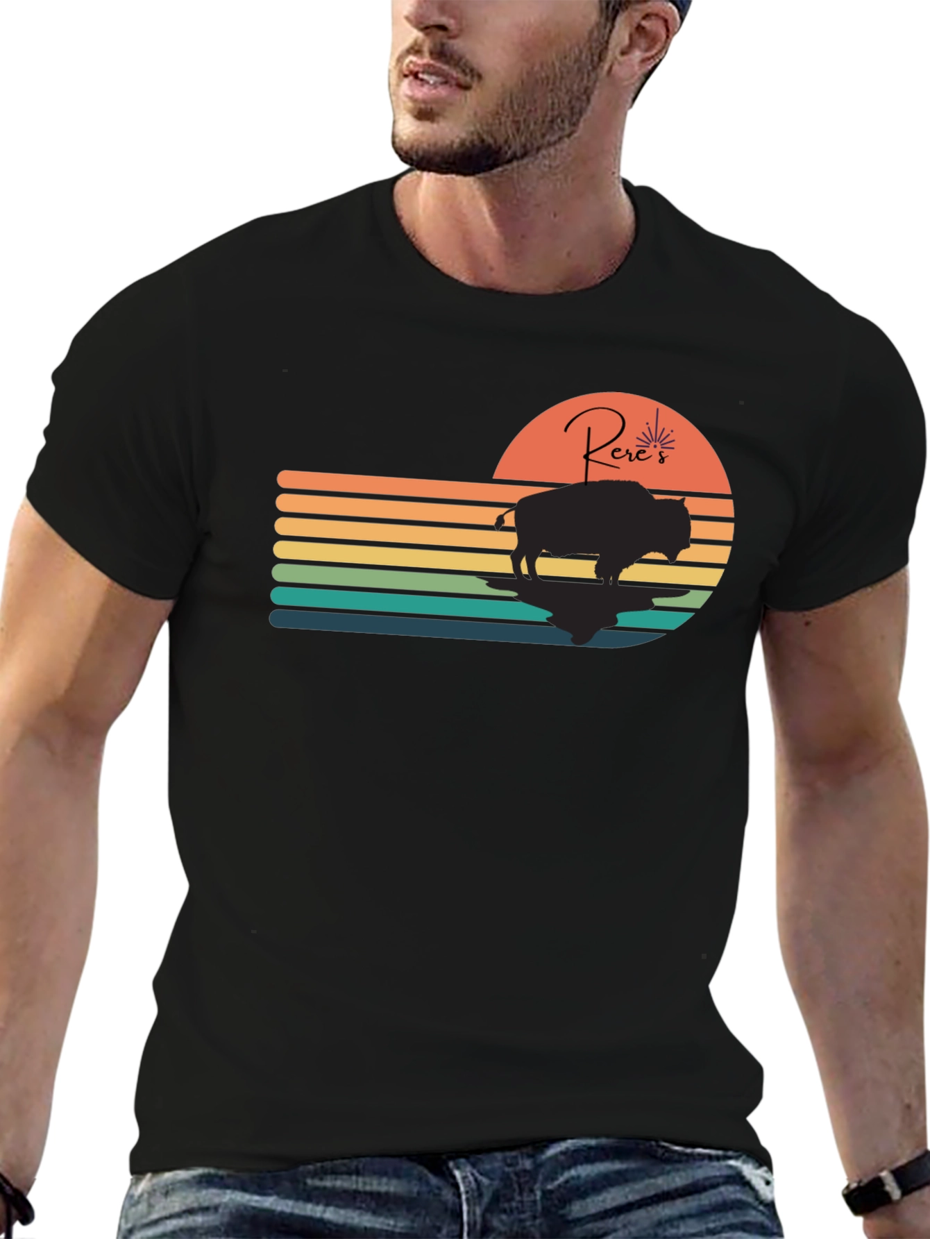 Retro Sunset Buffalo Tee