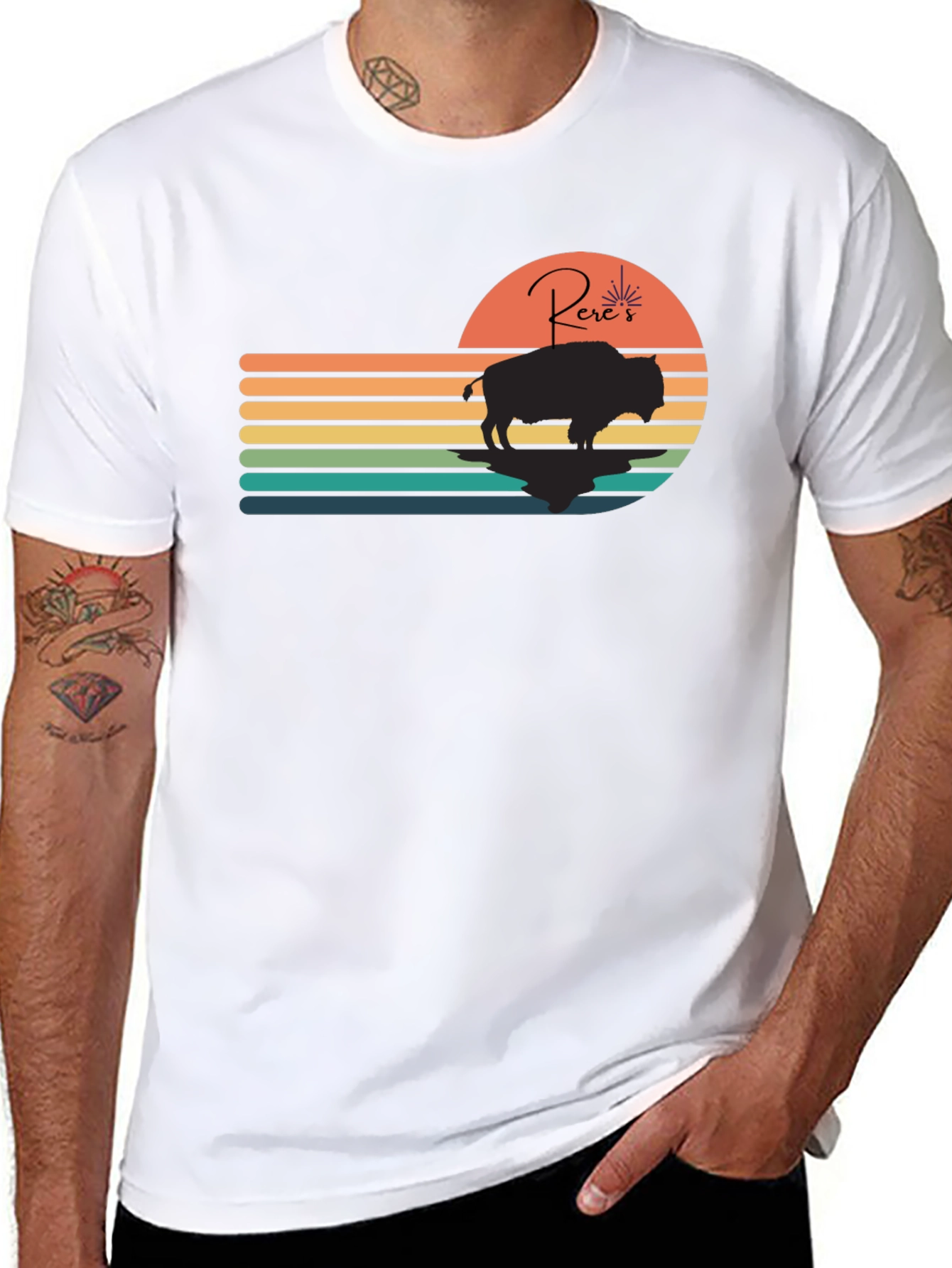Retro Sunset Buffalo Tee