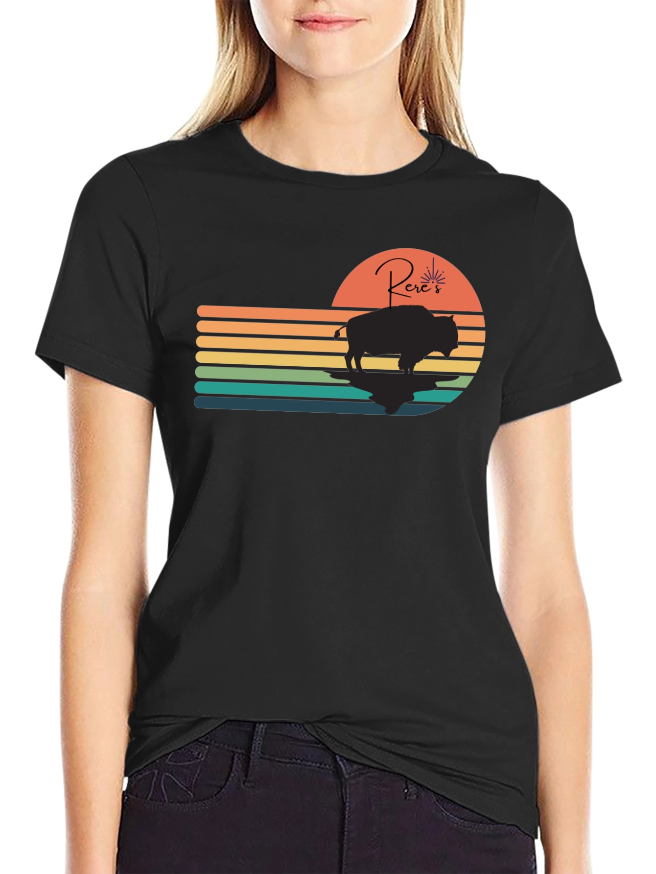 Retro Sunset Buffalo Tee