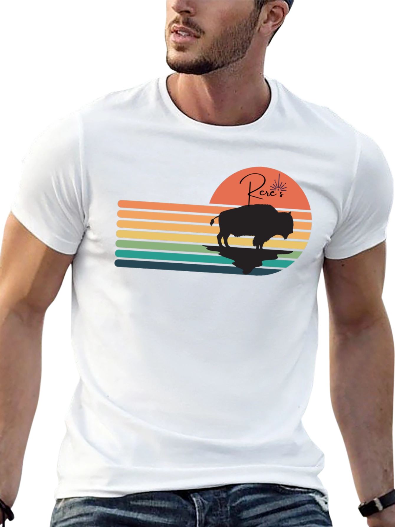 Retro Sunset Buffalo Tee