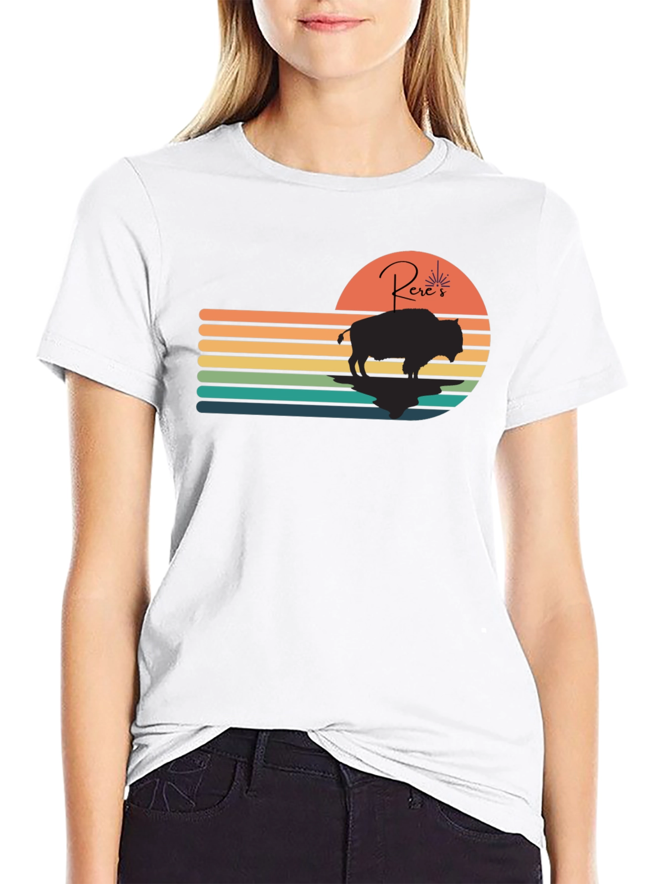 Retro Sunset Buffalo Tee