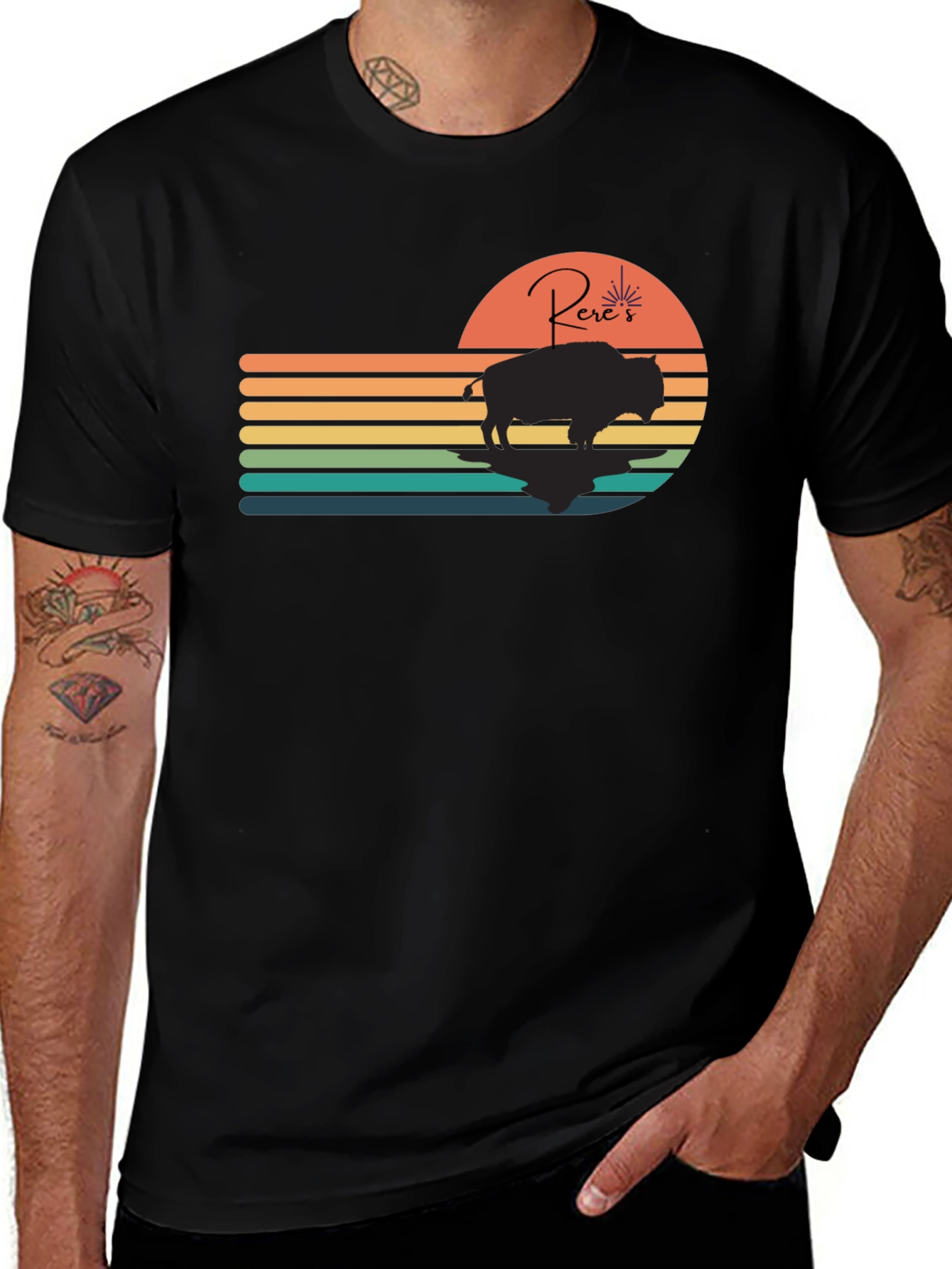 Retro Sunset Buffalo Tee