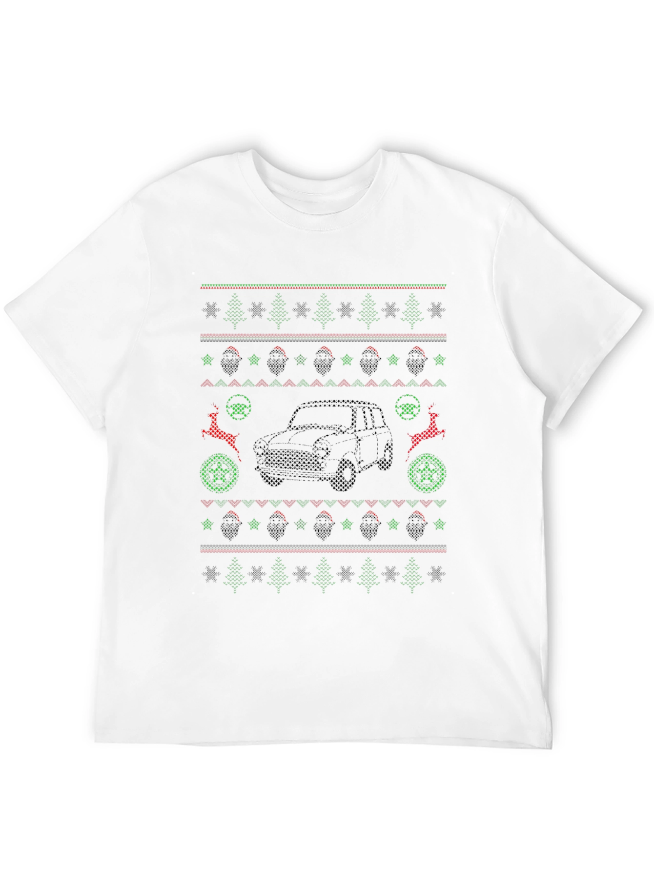Ugly Christmas Car Pattern T-Shirt