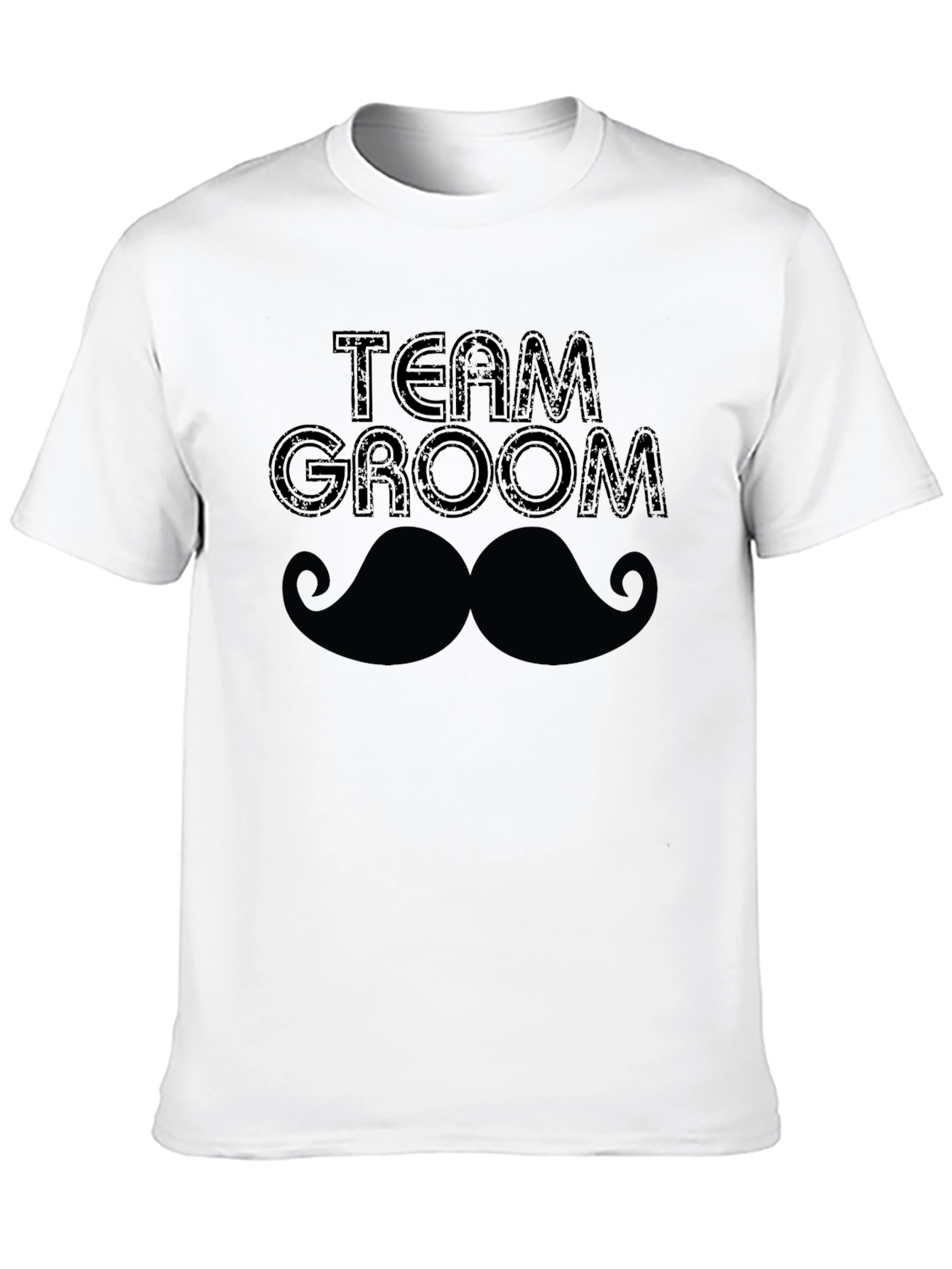 Team Groom Mustache Graphic Tee - Black