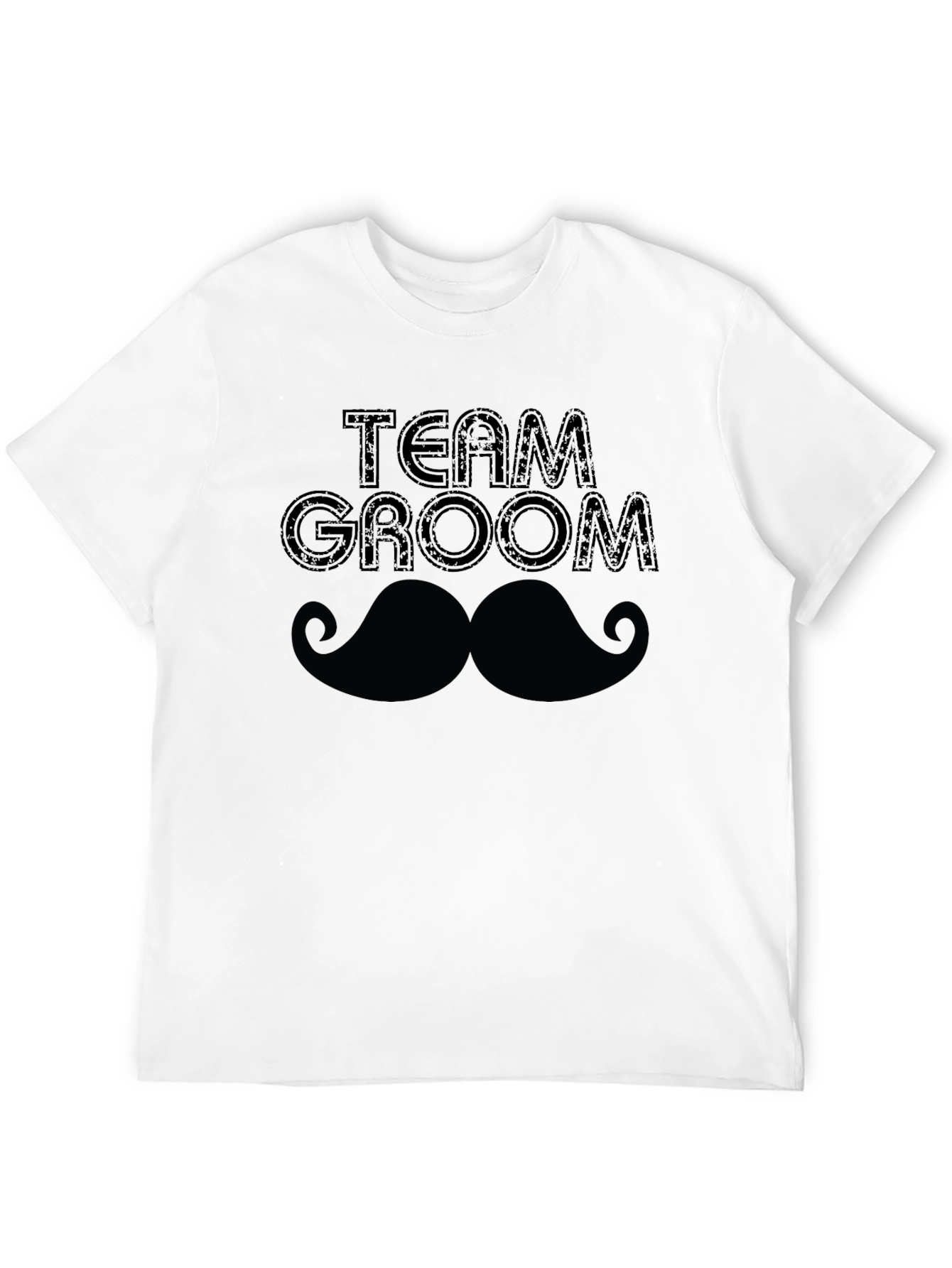 Team Groom Mustache Graphic Tee - Black