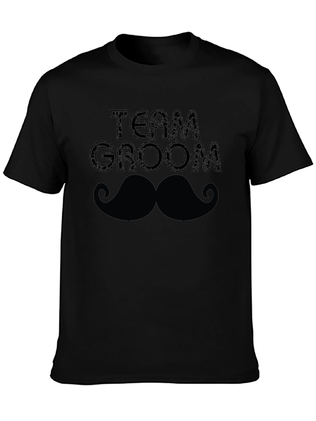 Team Groom Mustache Graphic Tee - Black