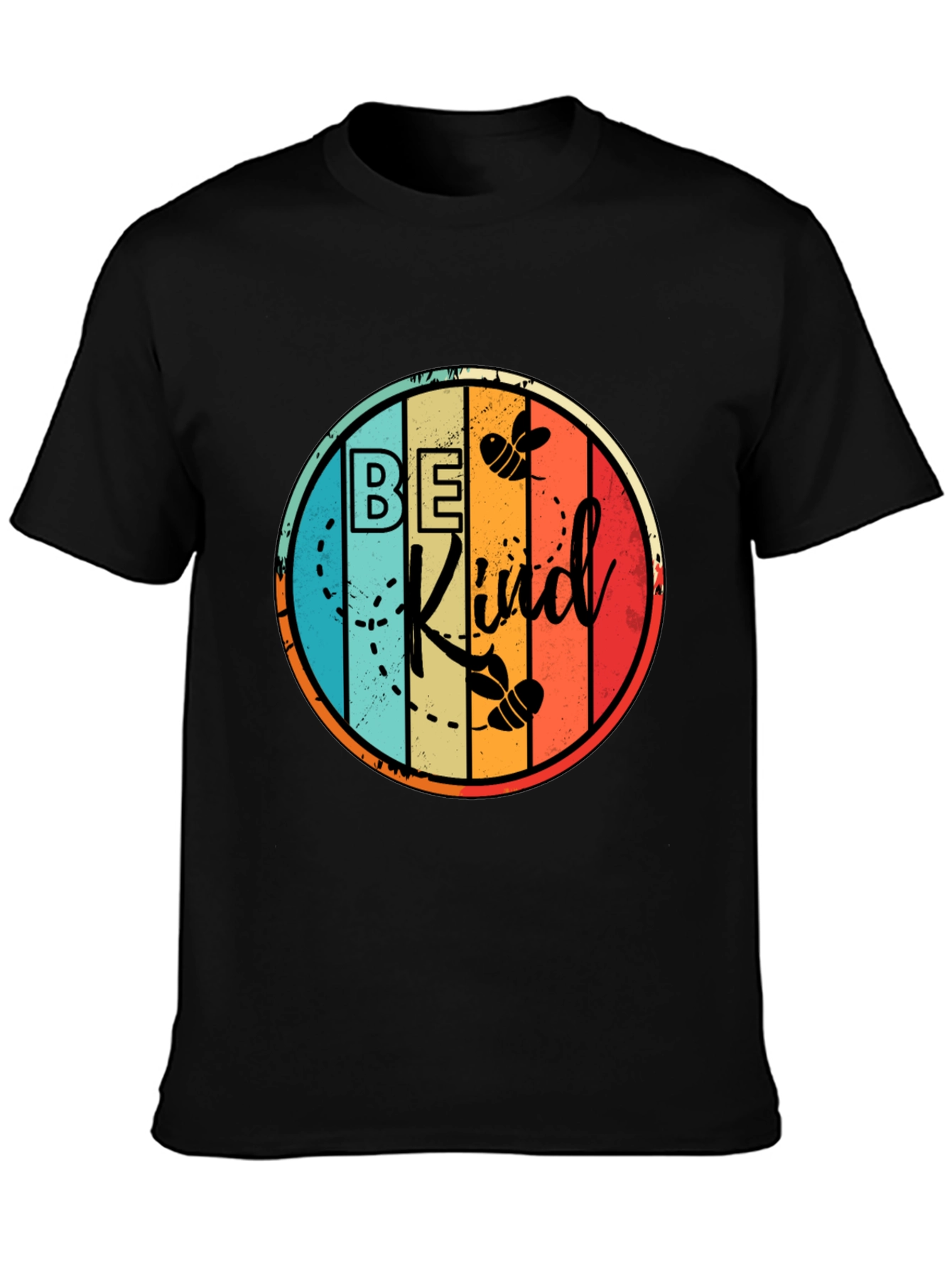 Be Kind Bee Graphic Black T-Shirt