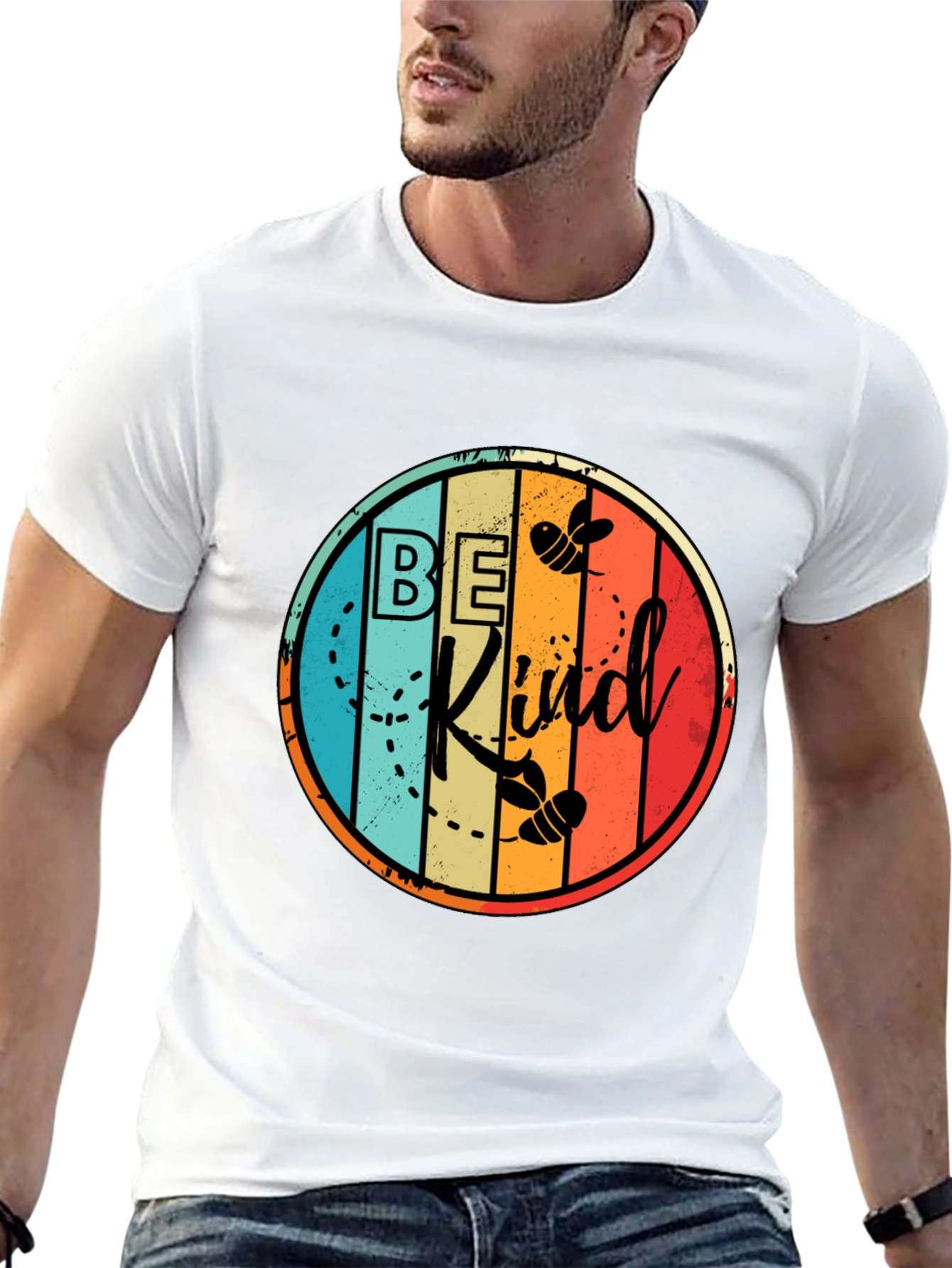 Be Kind Bee Graphic Black T-Shirt