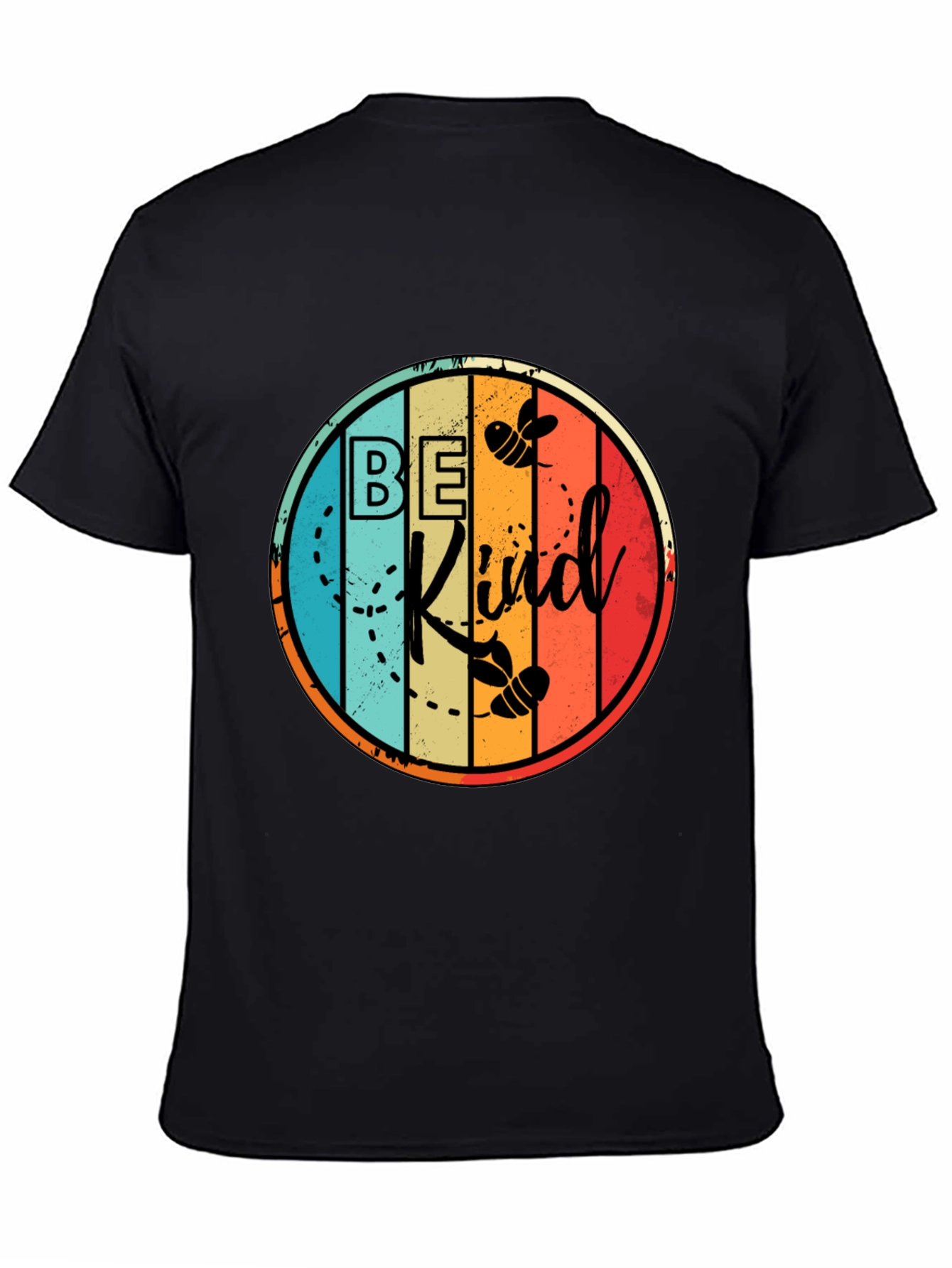 Be Kind Bee Graphic Black T-Shirt
