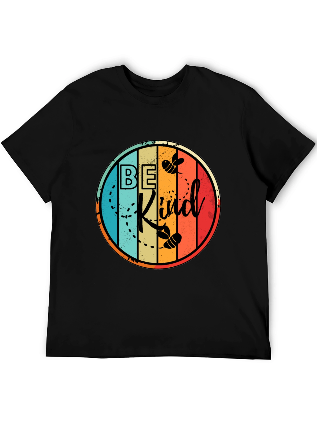 Be Kind Bee Graphic Black T-Shirt