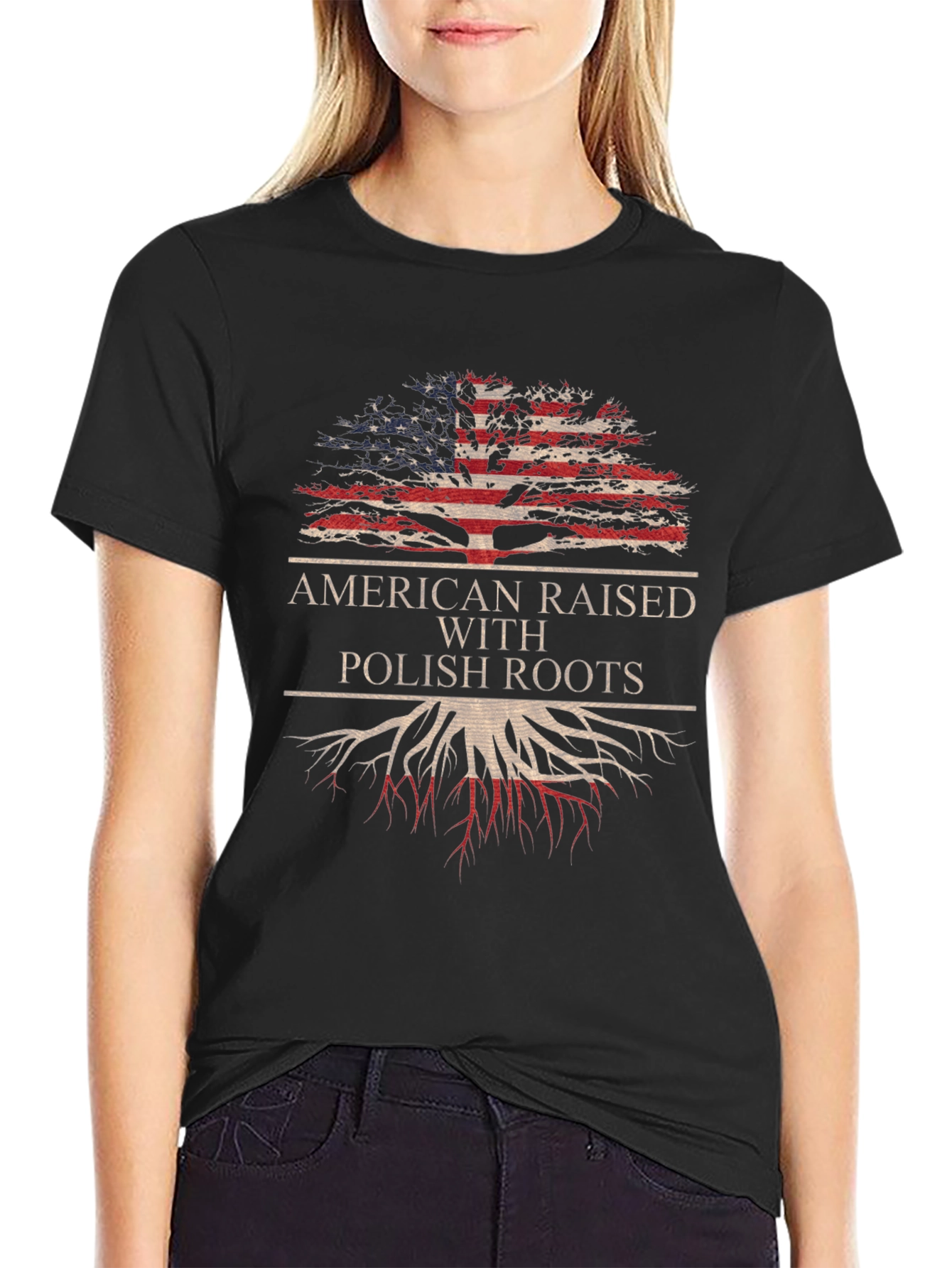 American Raised with Polish Roots Tee
