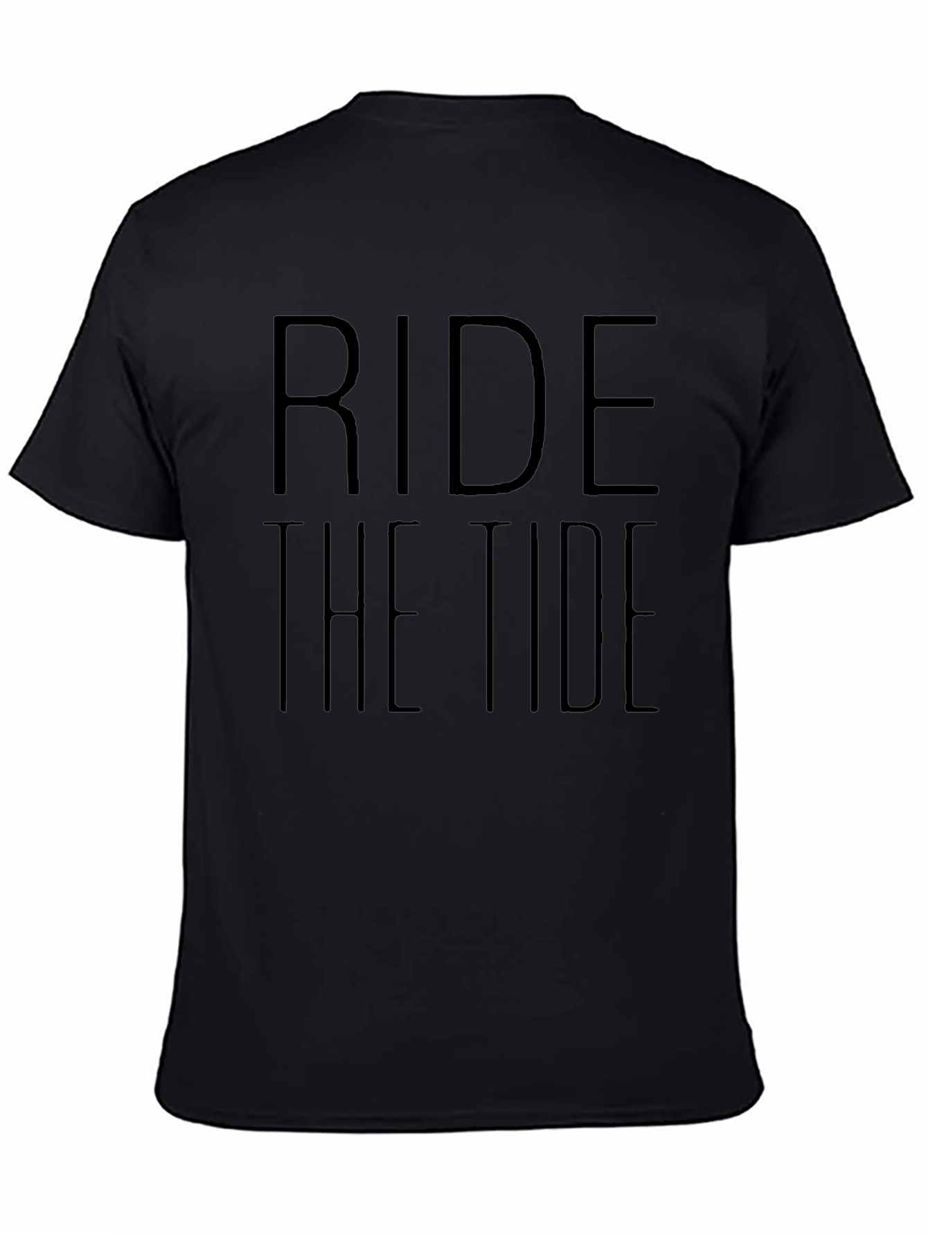 Ride the Tide Black Graphic T-Shirt