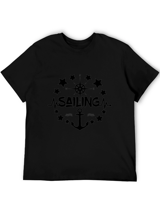 Sailing Design Black T-Shirt